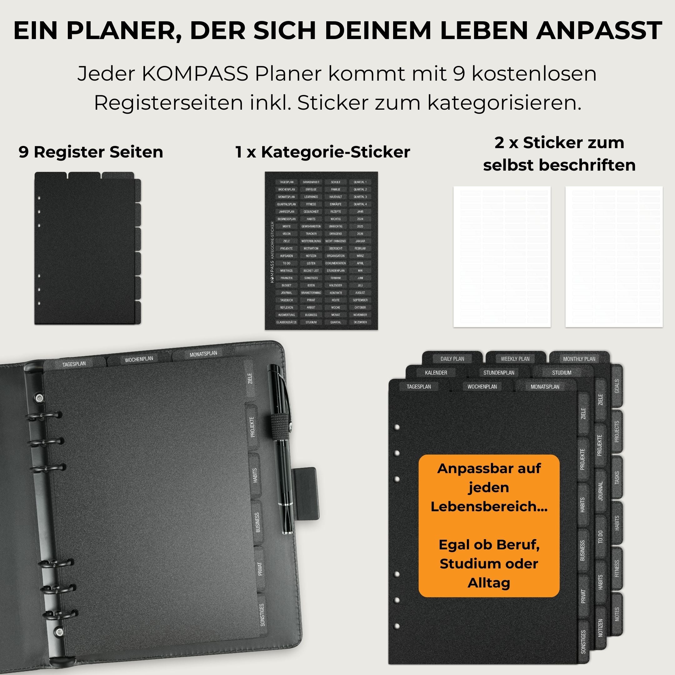 Ringbuchplaner - Notiz-Set