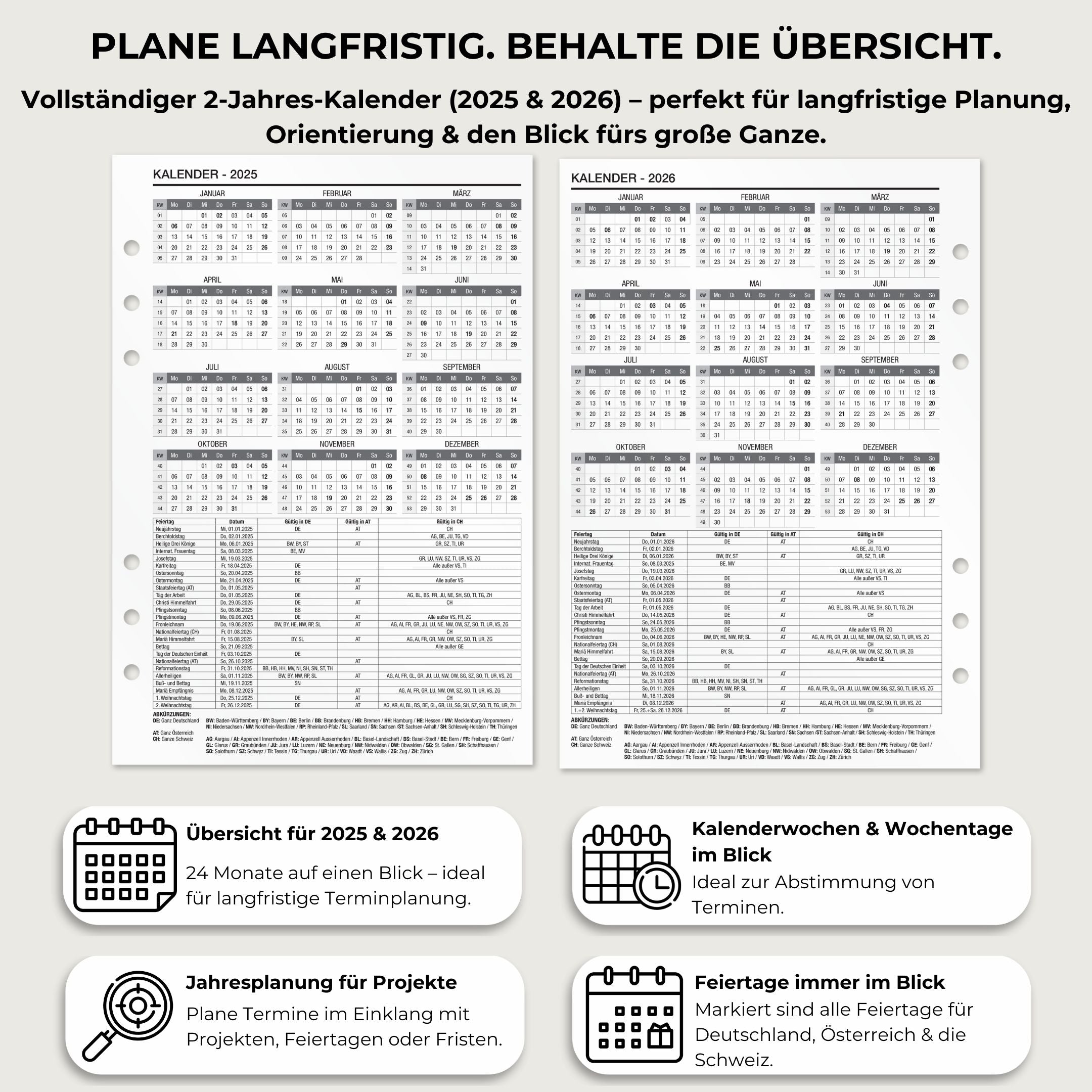 Kalender & Terminlisten - Einlagen (Deutsch)