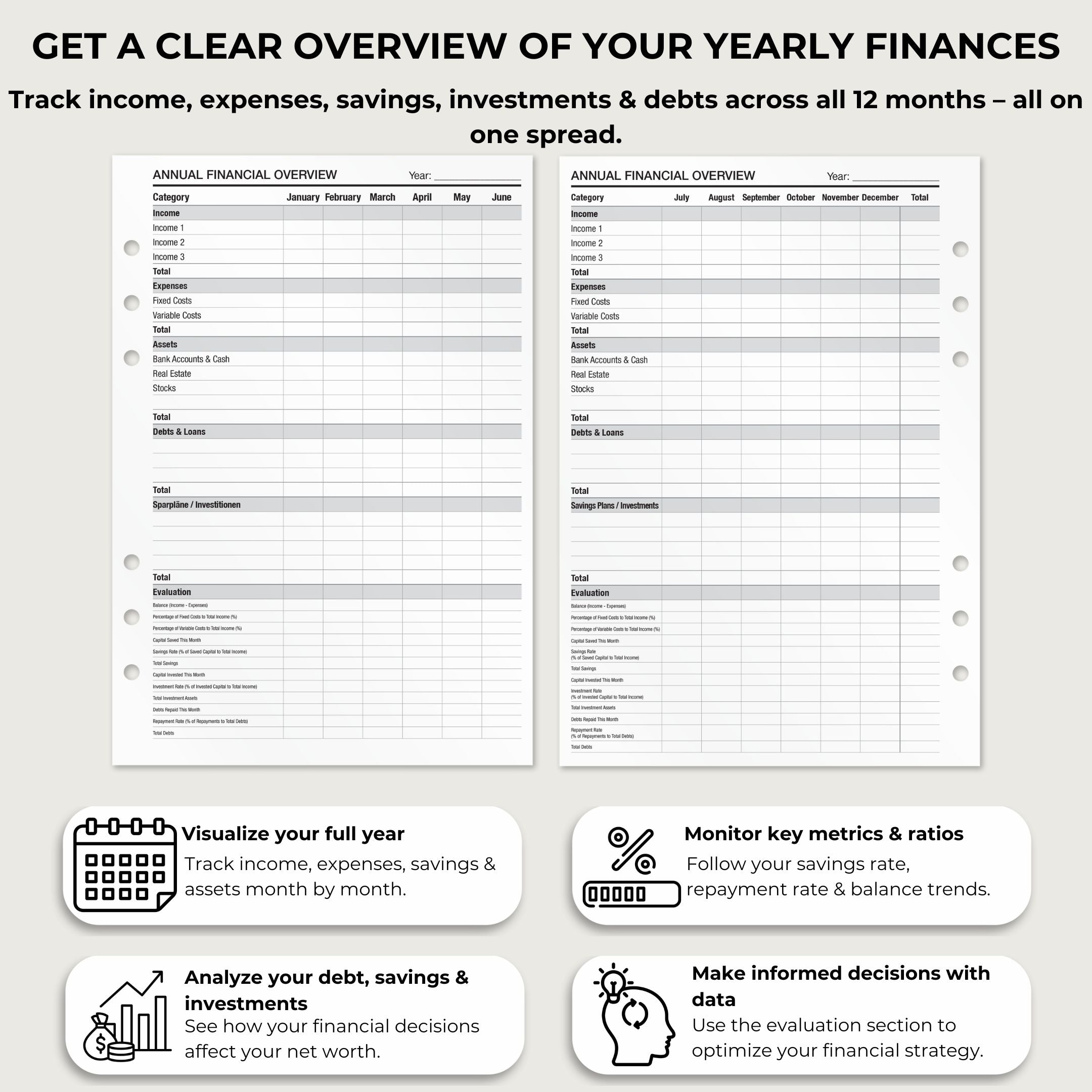 Financial Planning - Insert Sheets (English)
