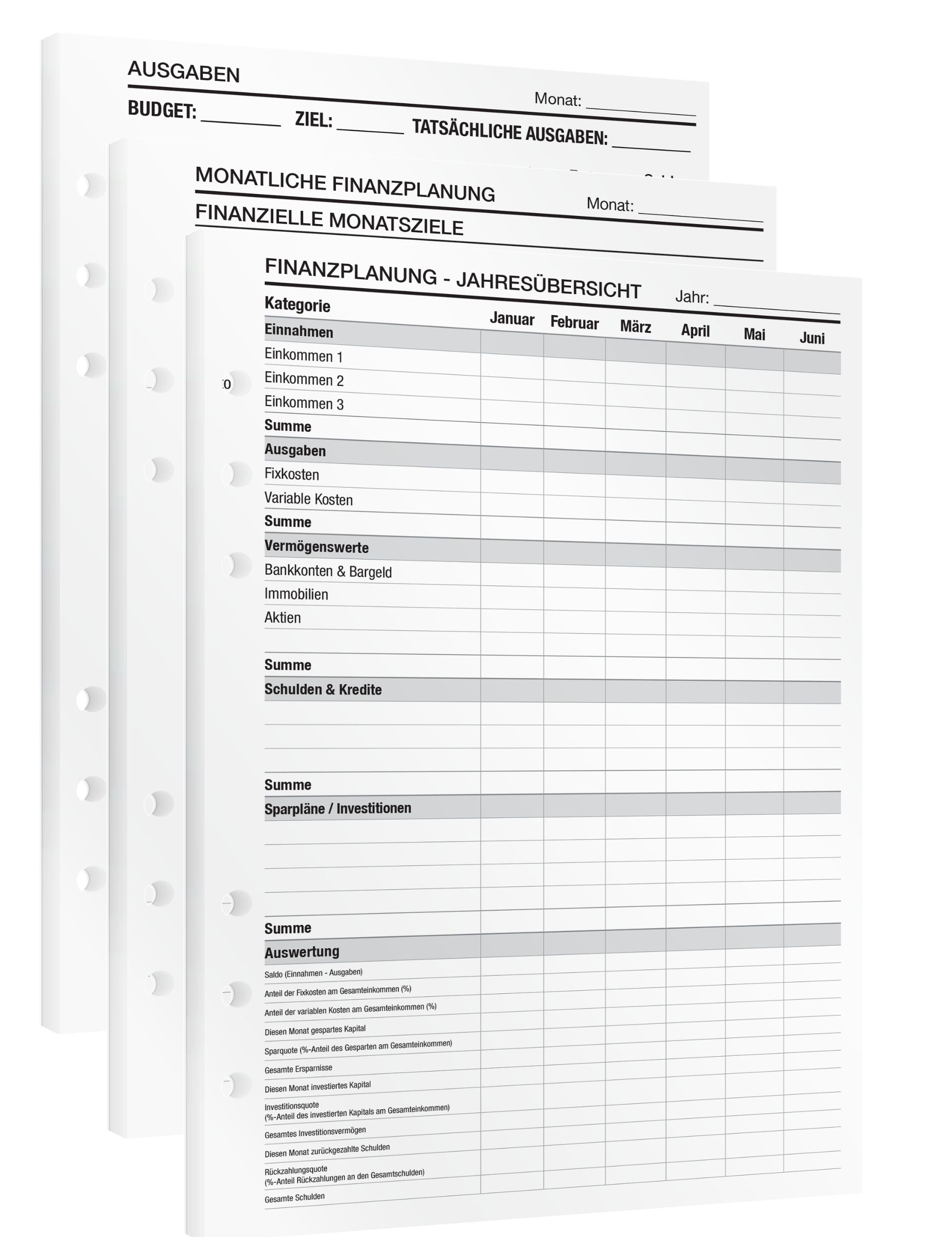 Finanzplanung - Einlagen (Deutsch)