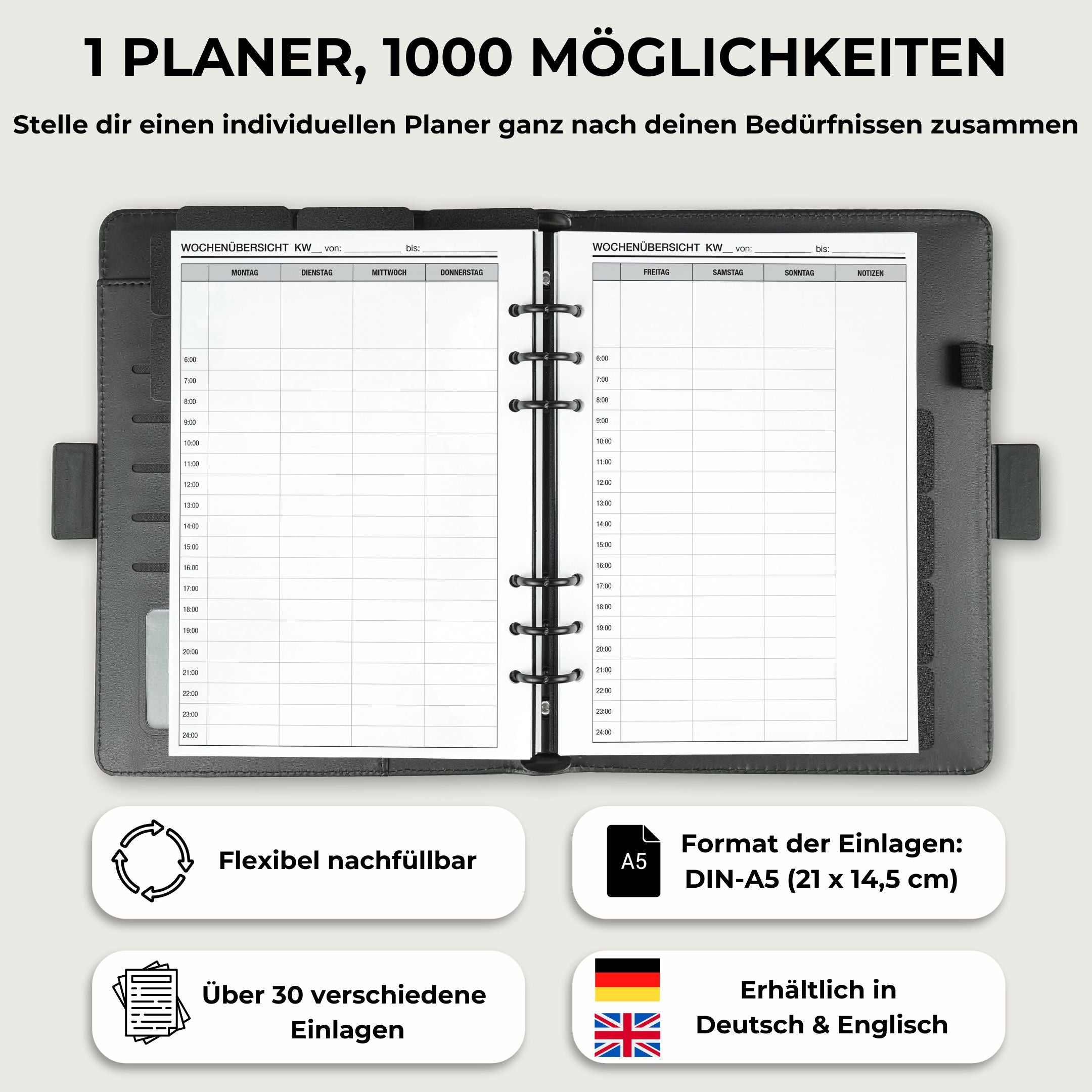 Ringbuchplaner - Notiz-Set