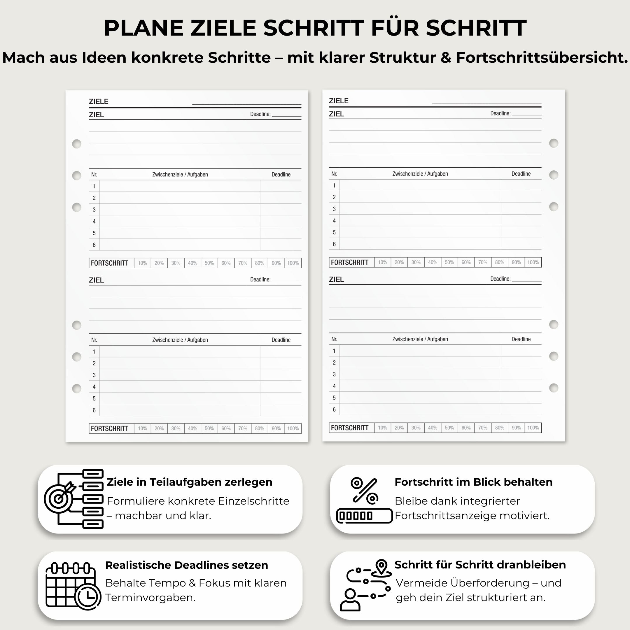 Zielsetzung - Einlagen (Deutsch)