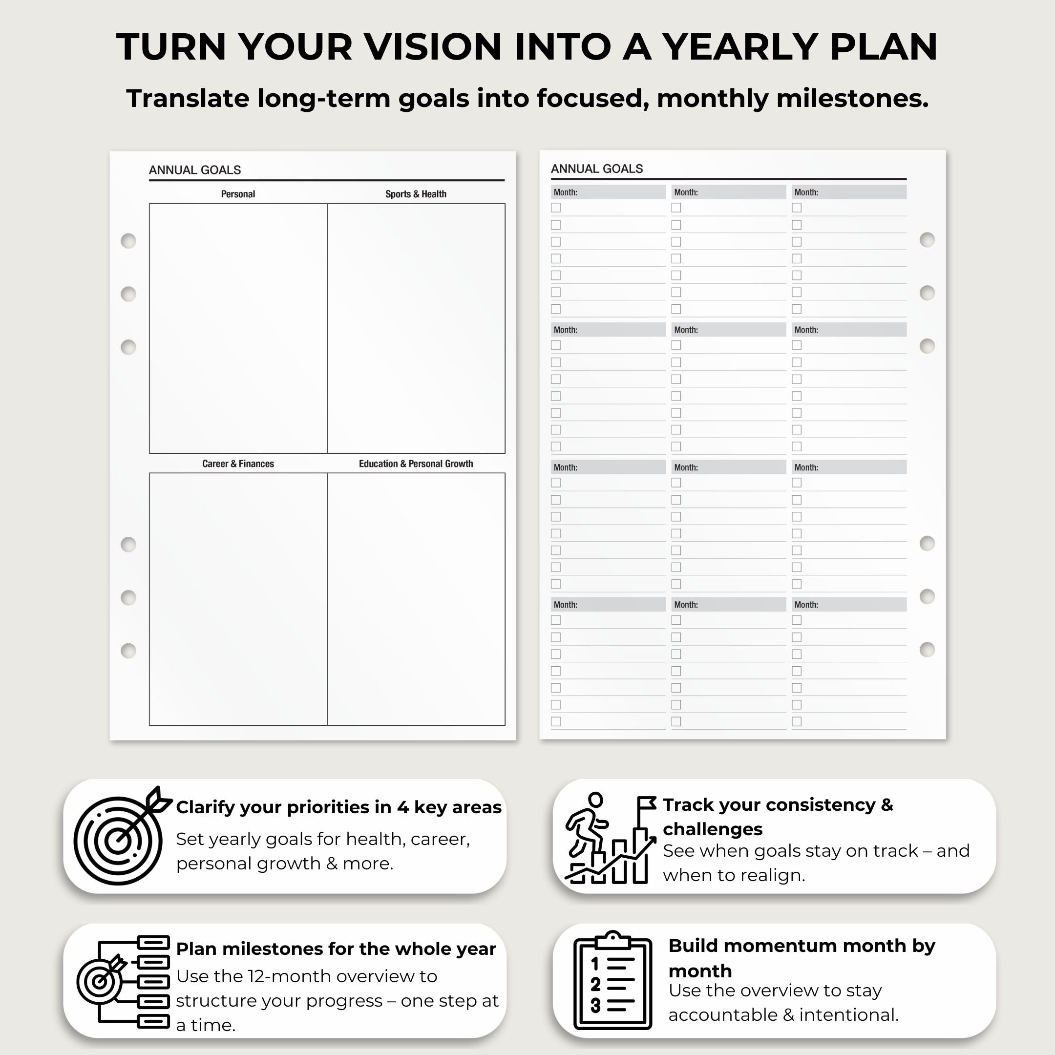 Goal Setting - Insert Sheets (English)