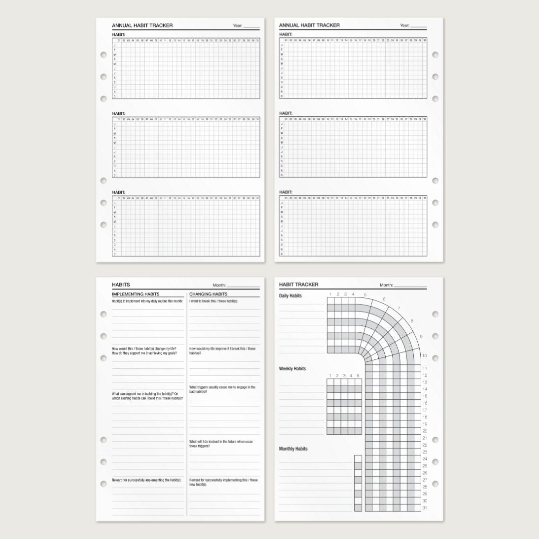 Habit Tracker - Insert Sheets (English)