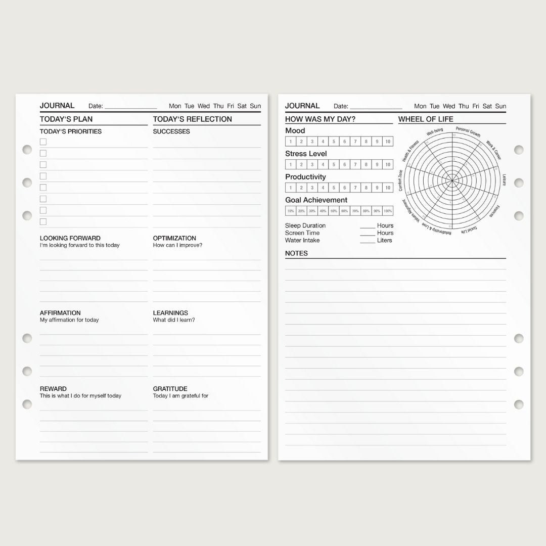 Journal - Insert Sheets (English)