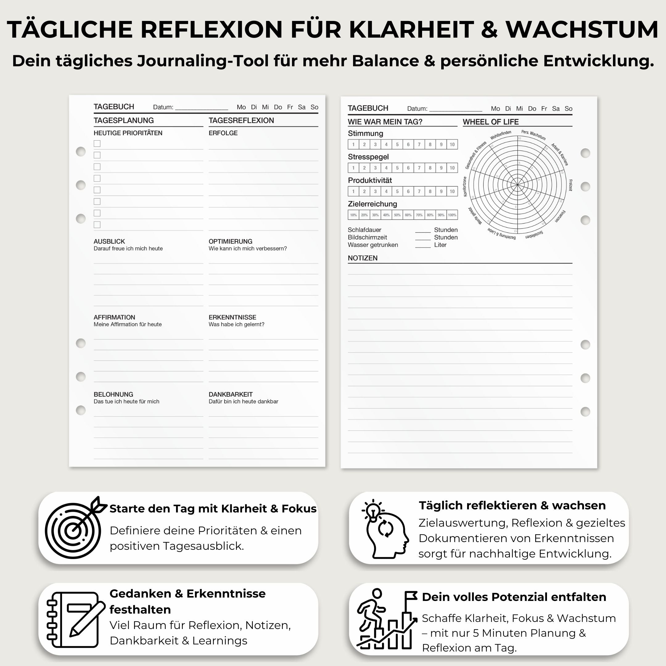 Einlagen-Bundle: 3 Monate Journaling