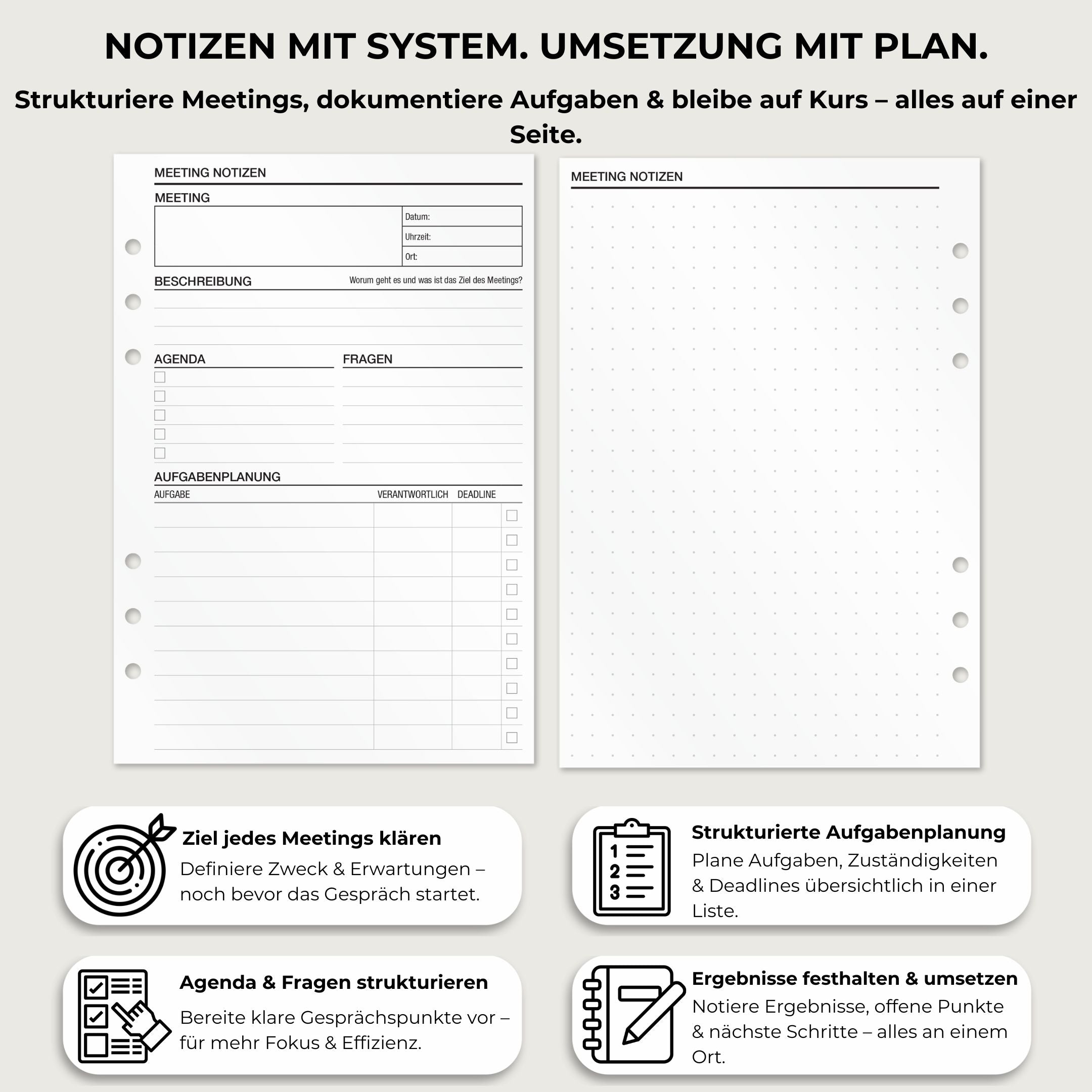 Einlagen-Bundle: Notizen