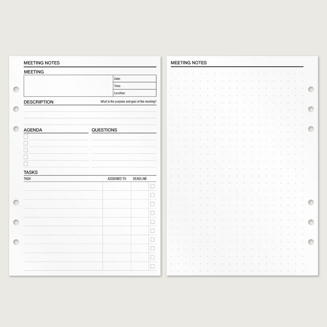 Meeting Notes - Insert Sheets (English)