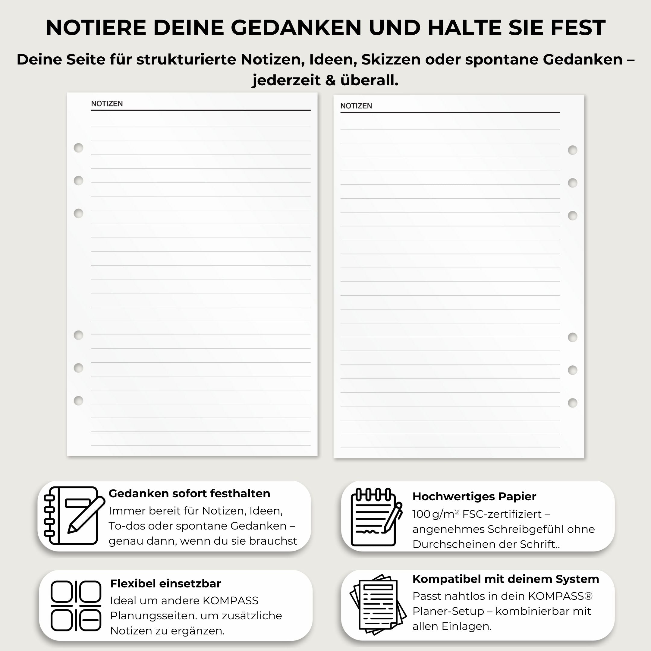 Einlagen-Bundle: Notizen