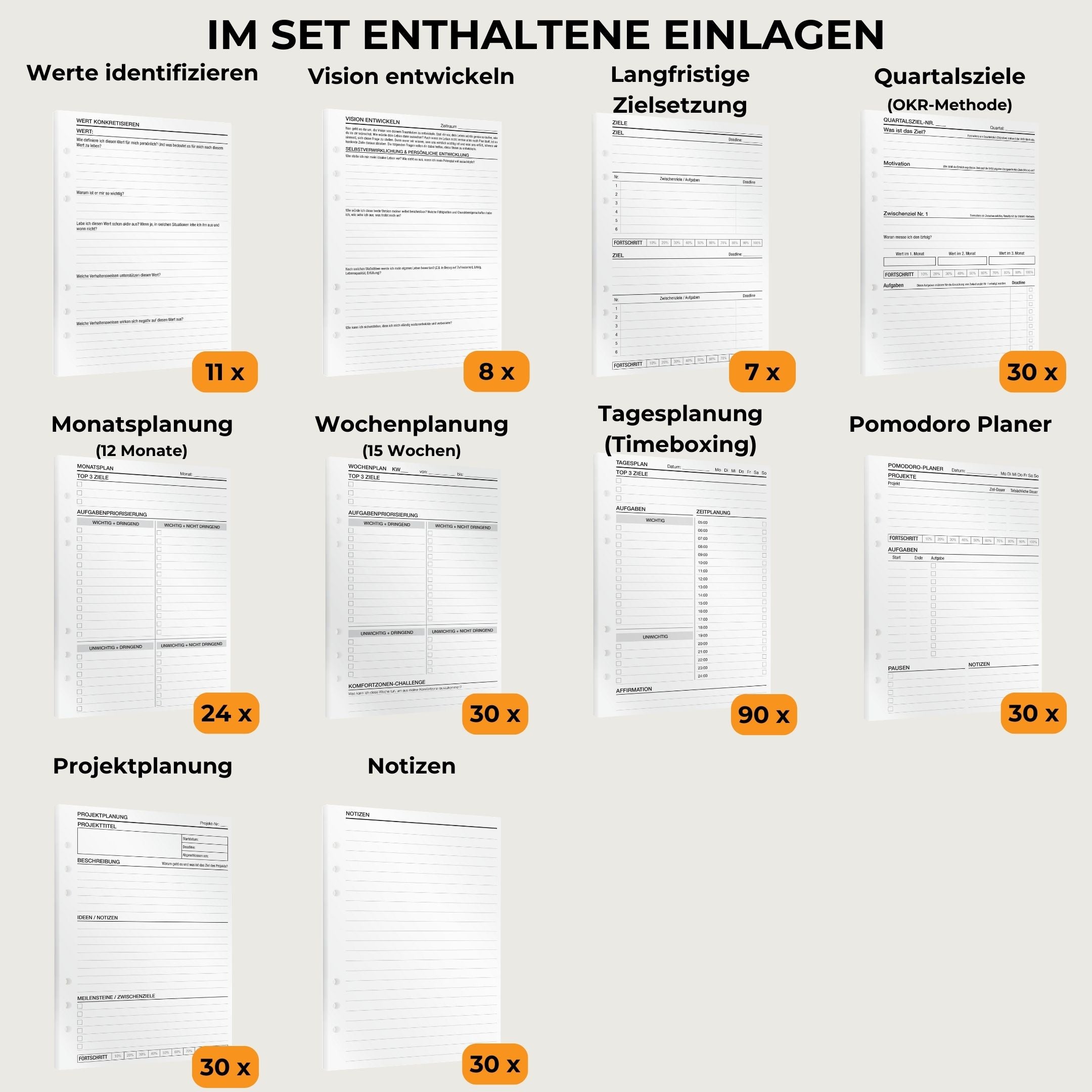 Einlagen-Bundle: 3 Monate Planung