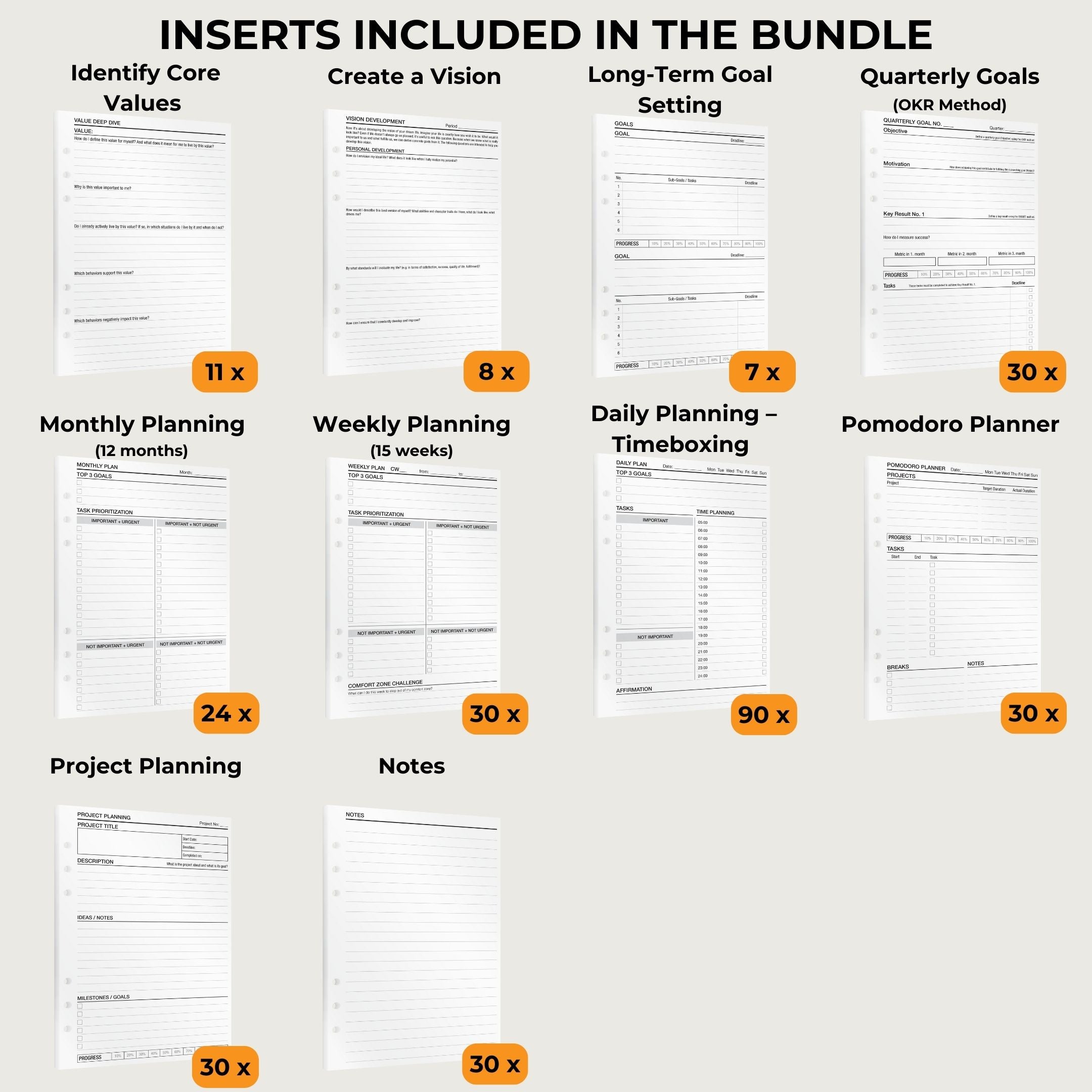 Refill Bundle - 3-Month Planning (English)
