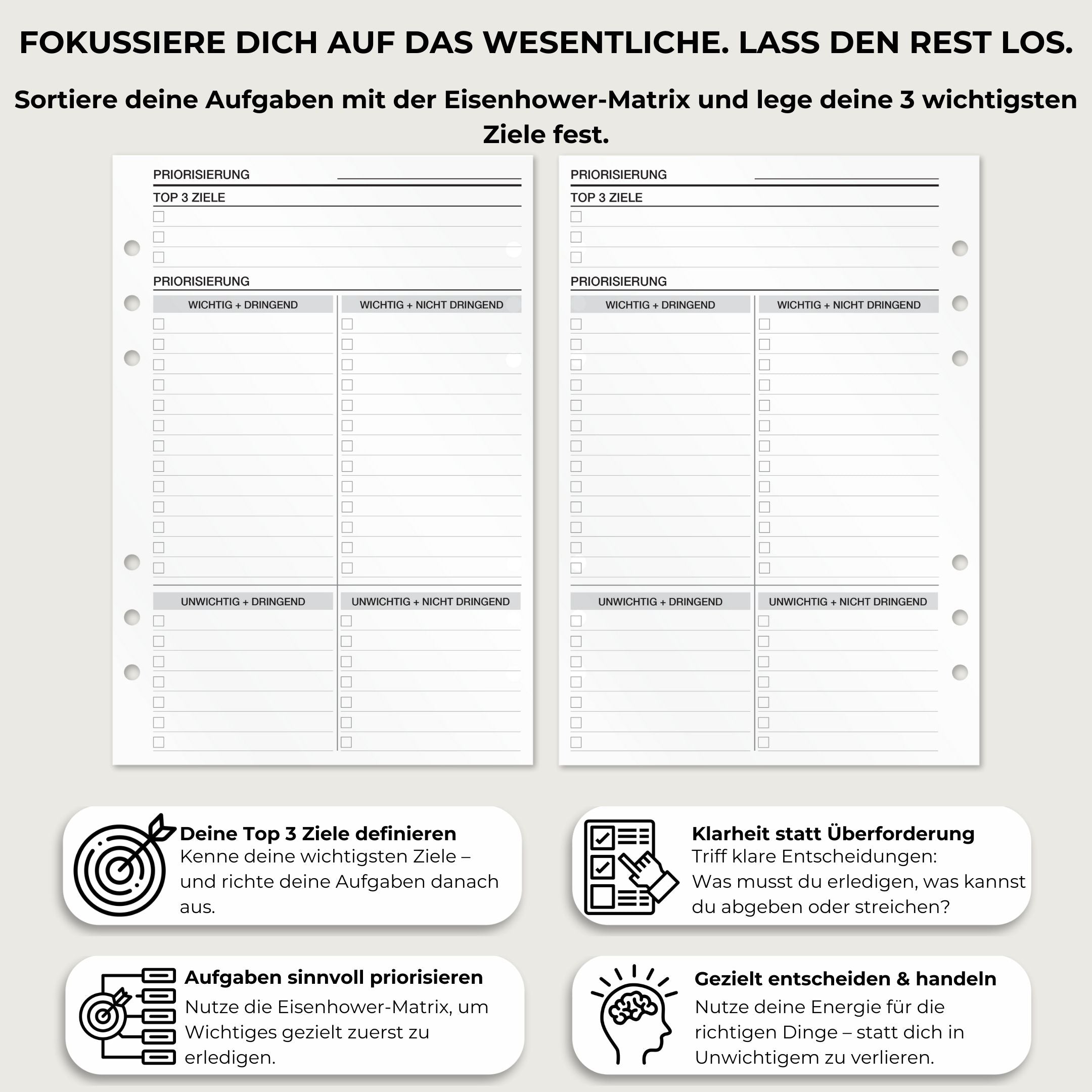 Priorisierung - Einlagen (Deutsch)