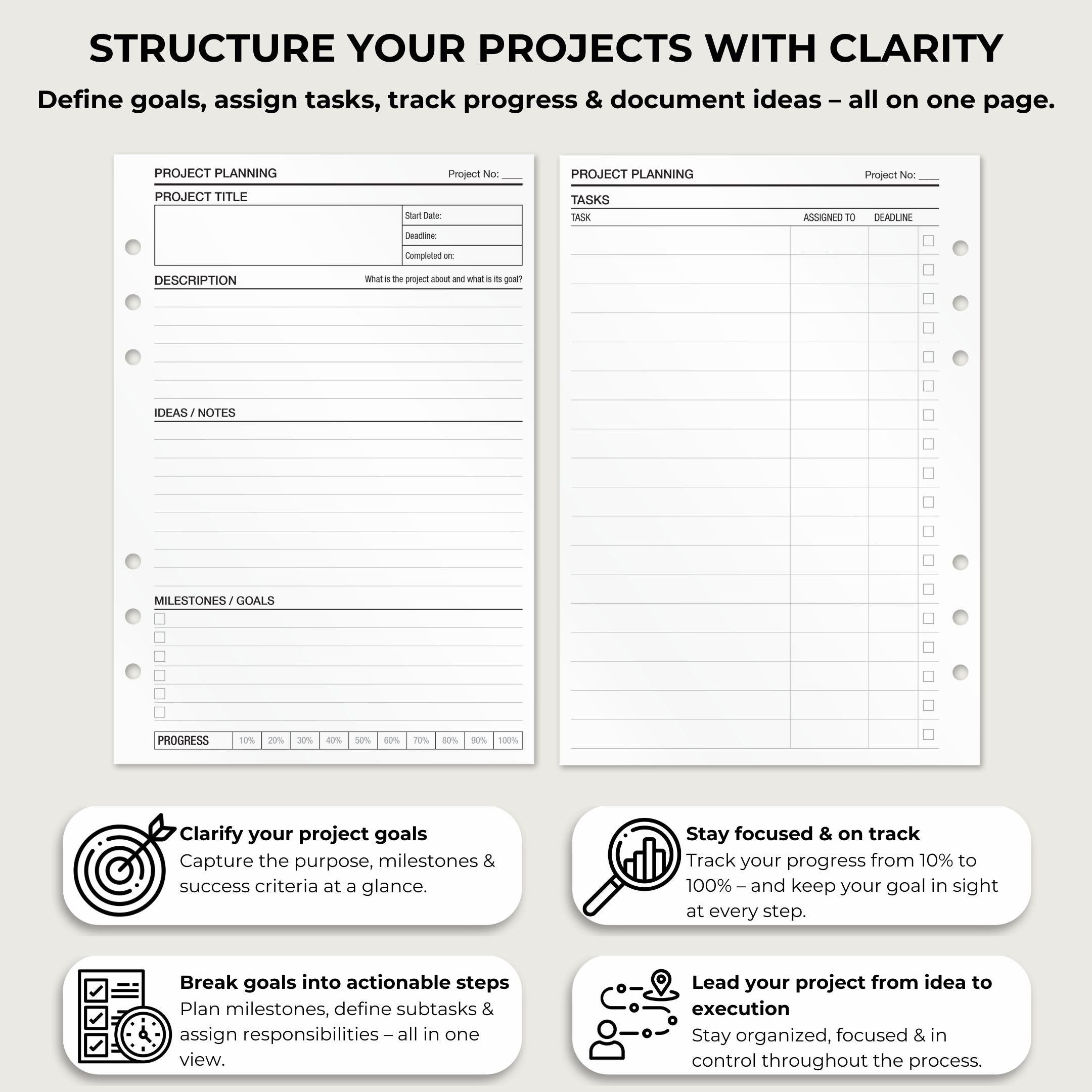 Project Planning - Insert Sheets (English)