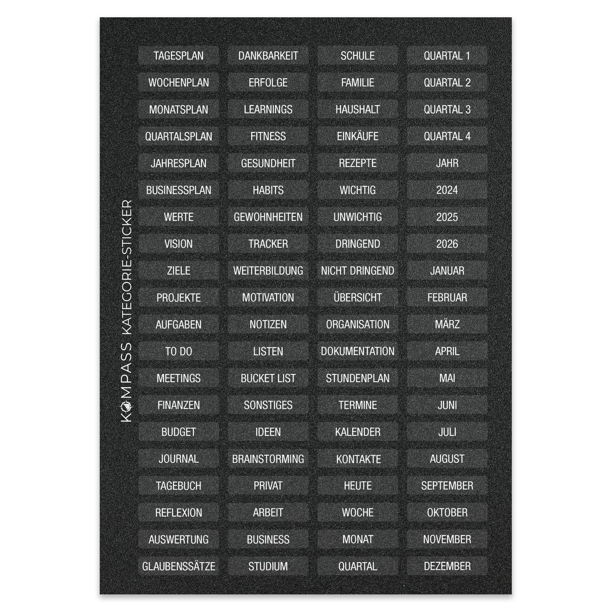 Register-Set (inkl. Sticker)