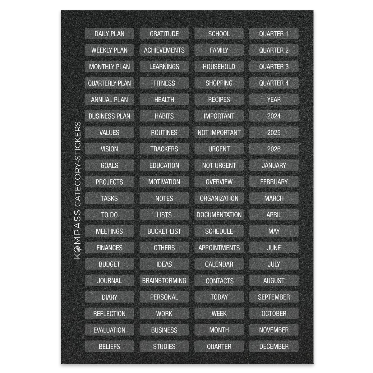 Register-Set (inkl. Sticker)