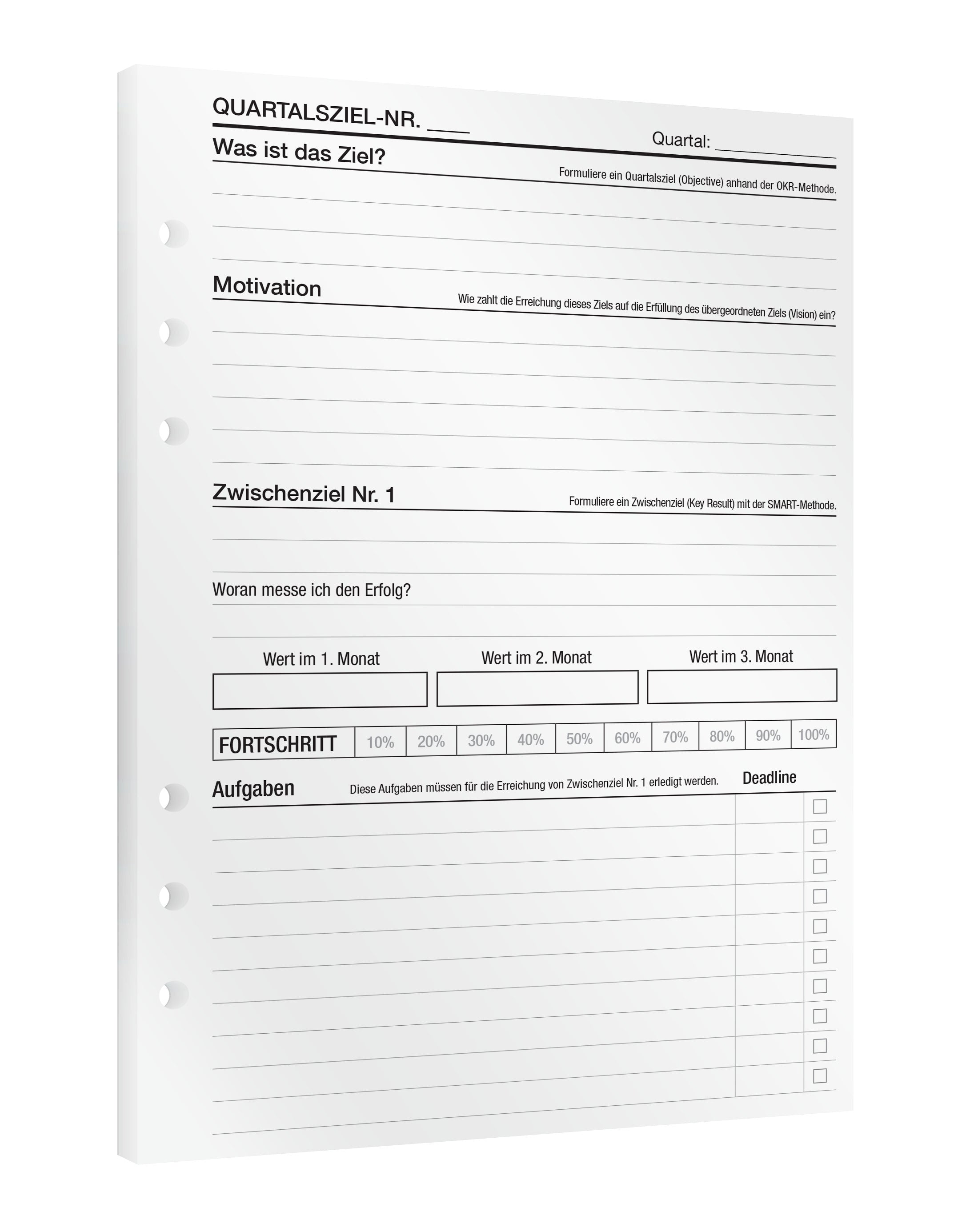 Quartalsziele - Einlagen (Deutsch)