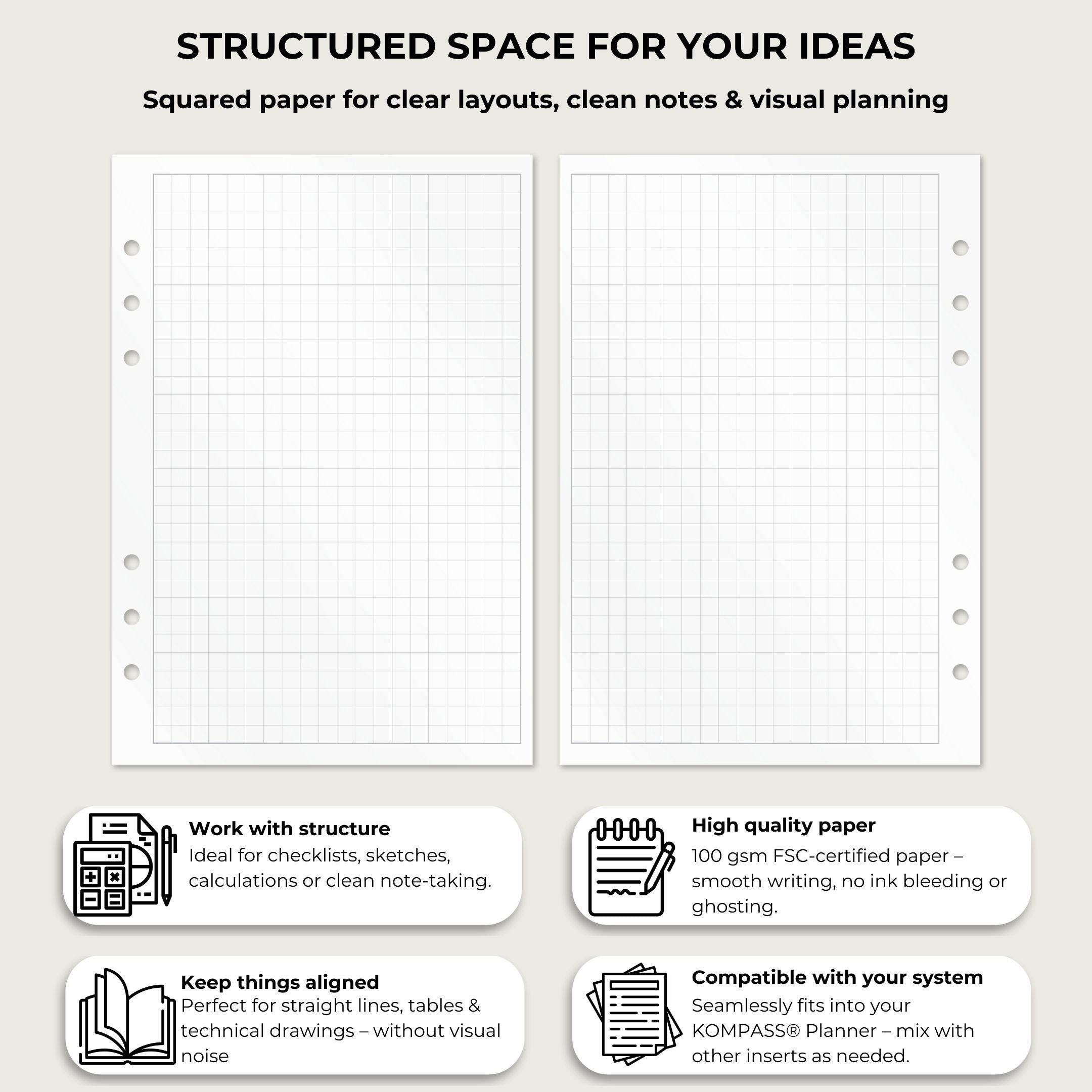 Grid Paper - Insert Sheets (English)