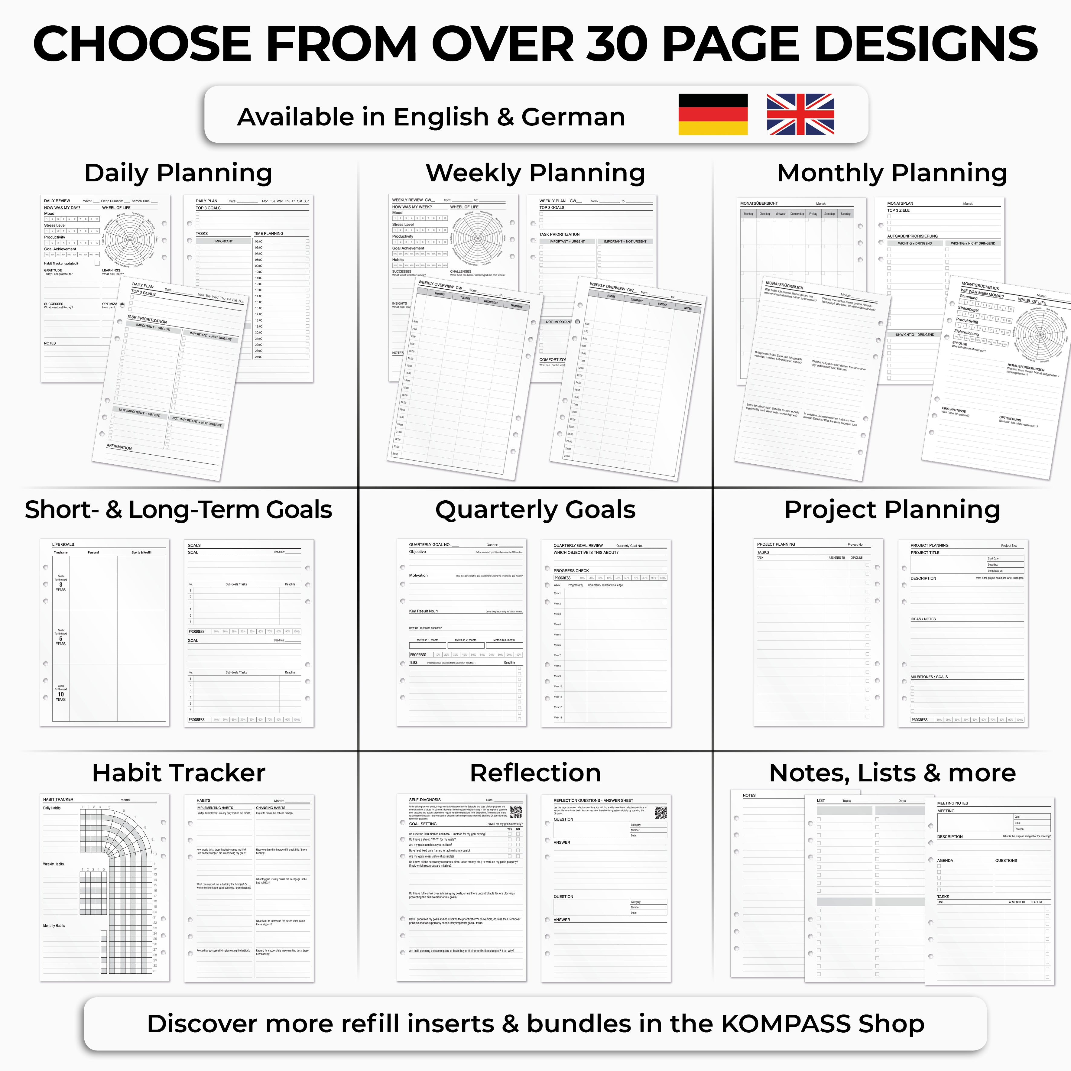 Project Planning - Insert Sheets (English)