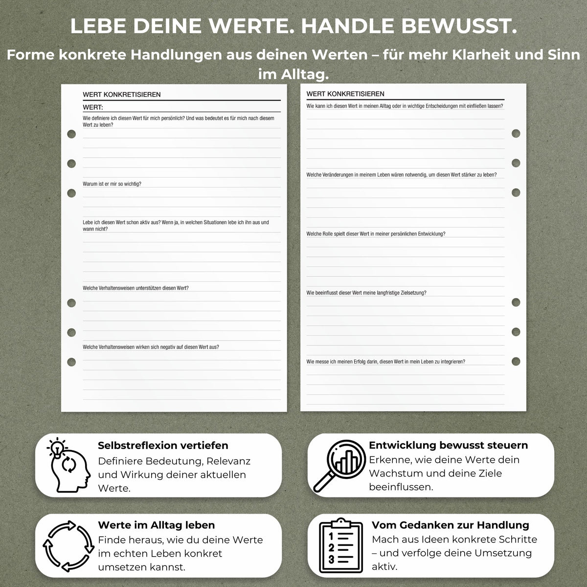 Werte - Einlagen (Deutsch)