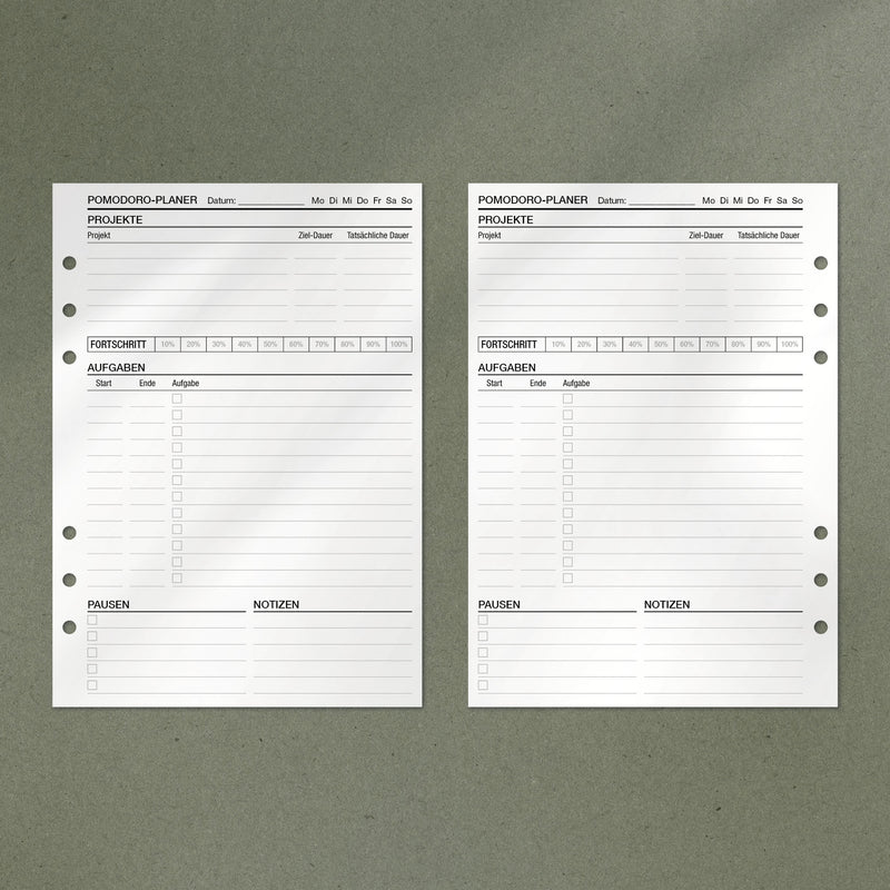A5 Notepad - Pomodoro Planer