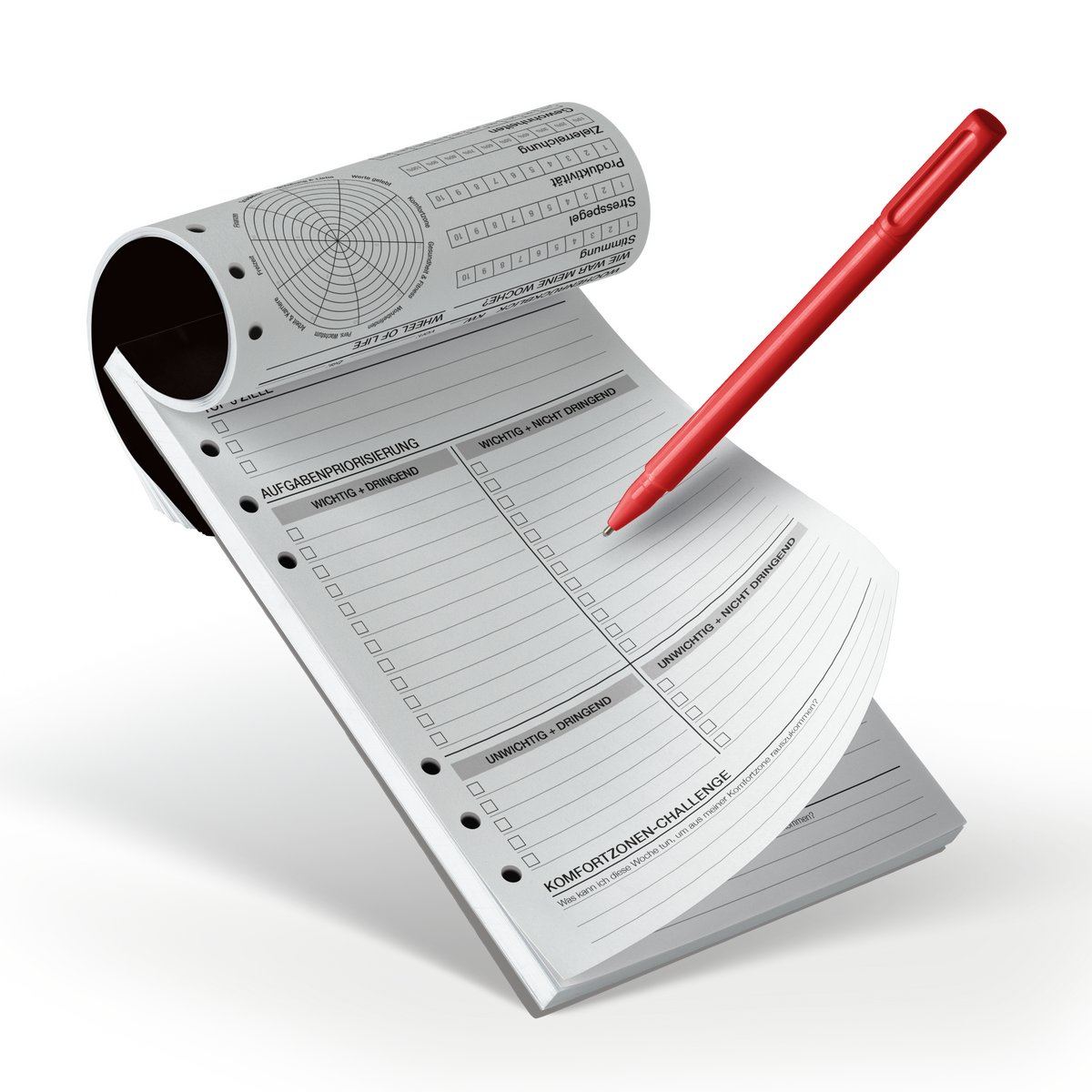 A5 Notepad - Wochenplanung inkl. Reflexion (Undatiert)