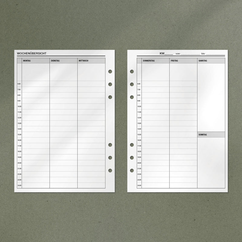 A5 Notepad - Wochenkalender für 1 Jahr (Undatiert)