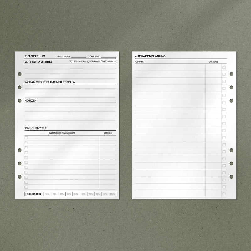A5 Notepad - Zielplanung