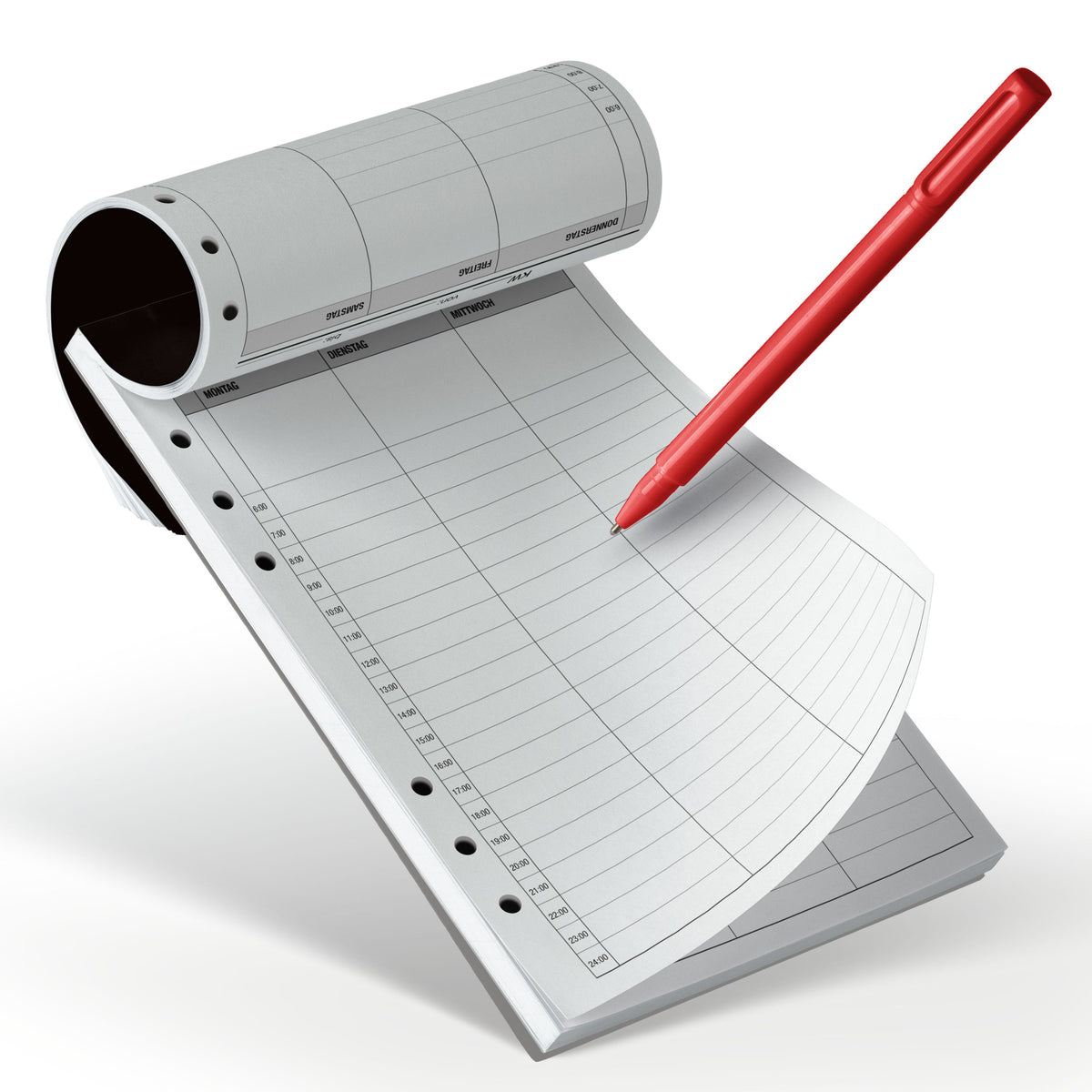 A5 Notepad - Kalender Set - Undatiert - Für 24 Monate