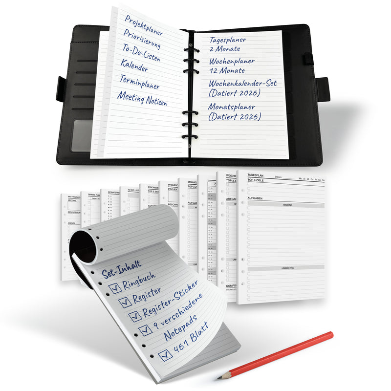 A5 Ringbuchplaner - Business-Set