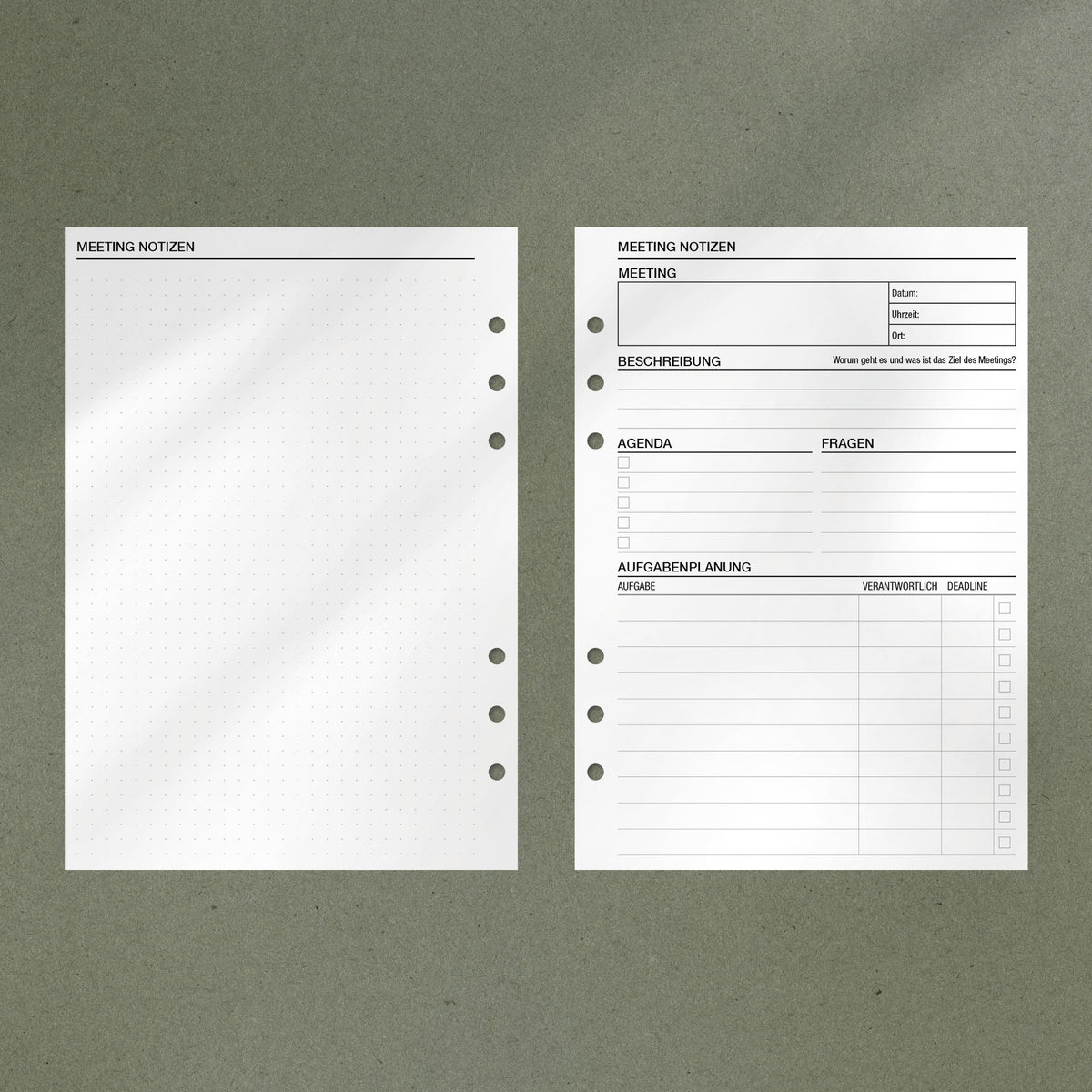 A5 Notepad - Meeting Notizen
