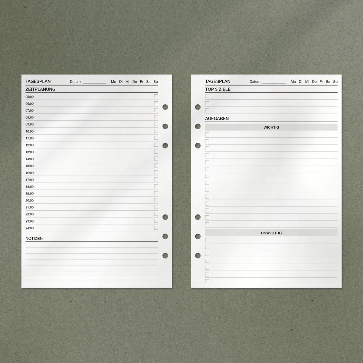 A5 Notepad - Tagesplanung (Timeboxing)