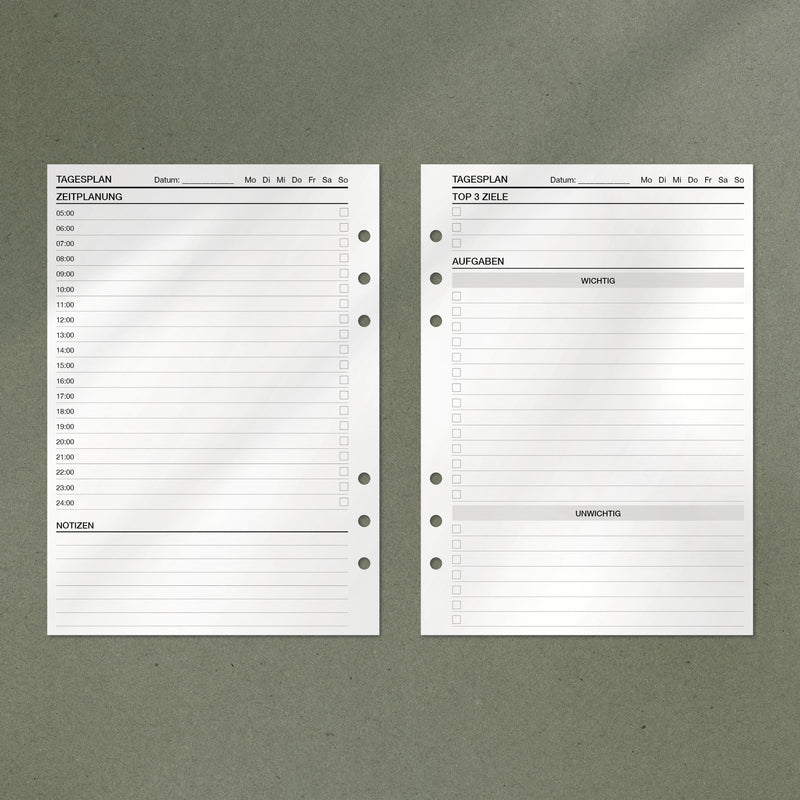 A5 Notepad - Tagesplanung (Timeboxing)
