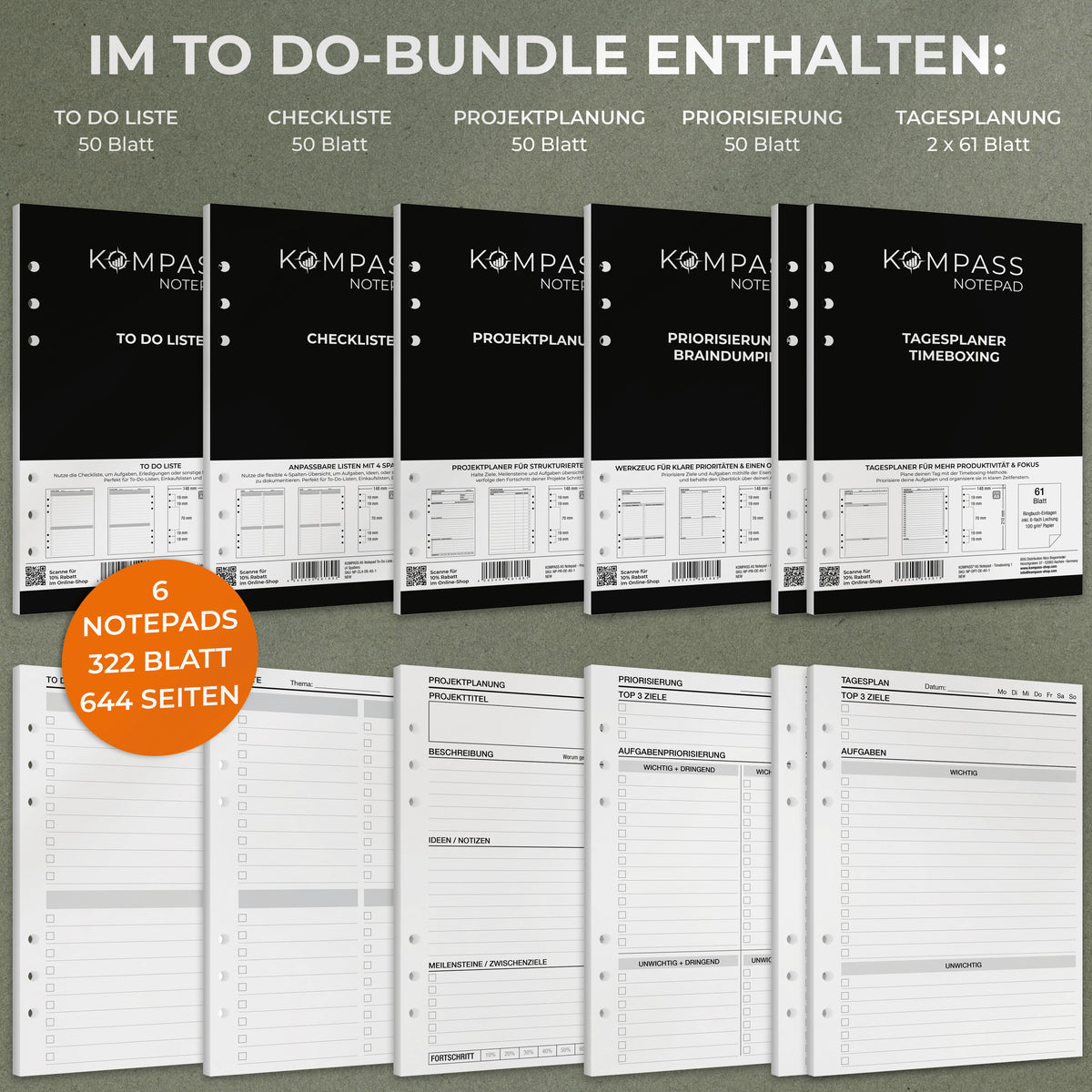 A5 Notepads - To-Do-Bundle (6 Notepads)