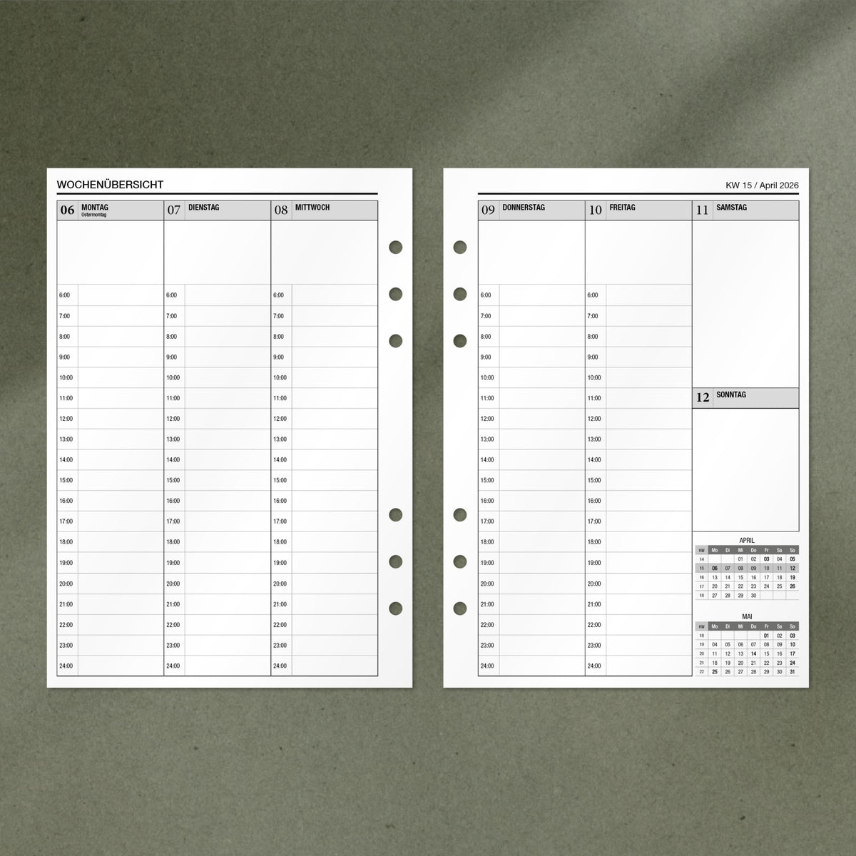 A5 Notepad - Kalender-Set (Datiert - 2026)