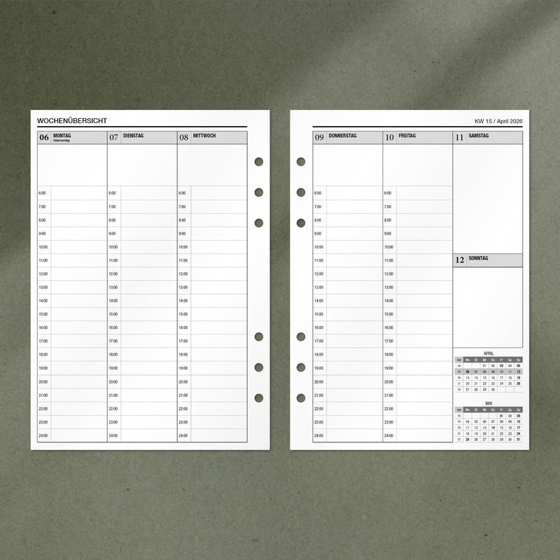 A5 Notepad - Kalender-Set (Datiert - 2026)