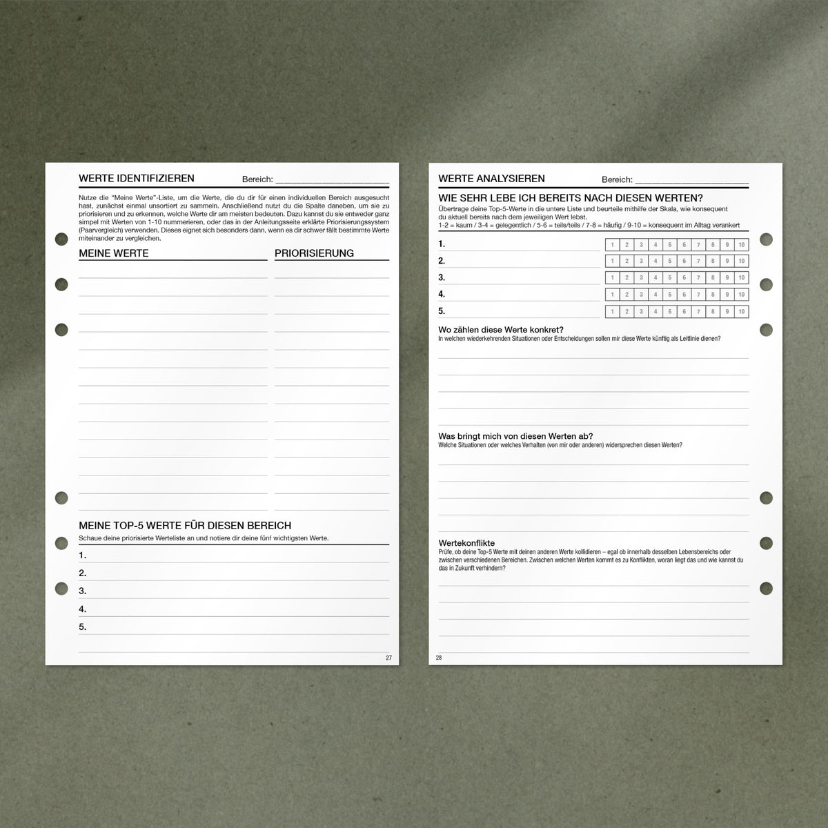 A5 Notepad - Werte & Glaubenssätze
