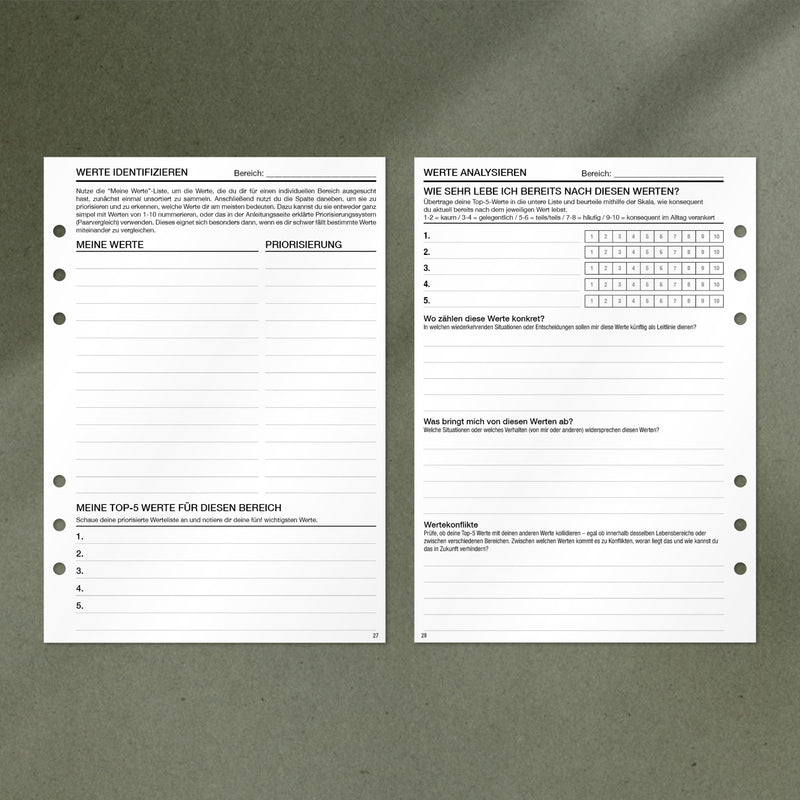 A5 Notepad - Werte & Glaubenssätze