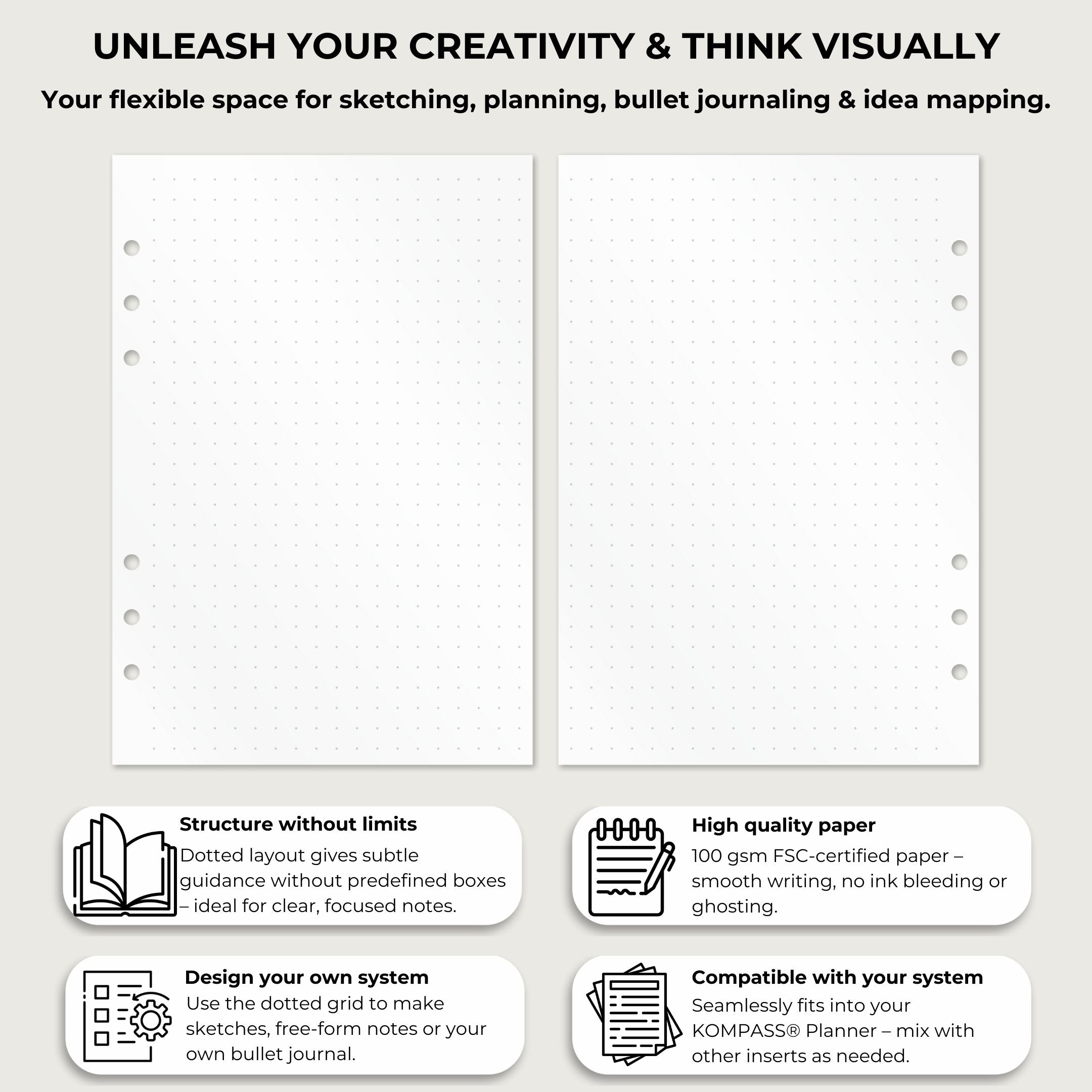 Dotted Paper - Insert Sheets (English)