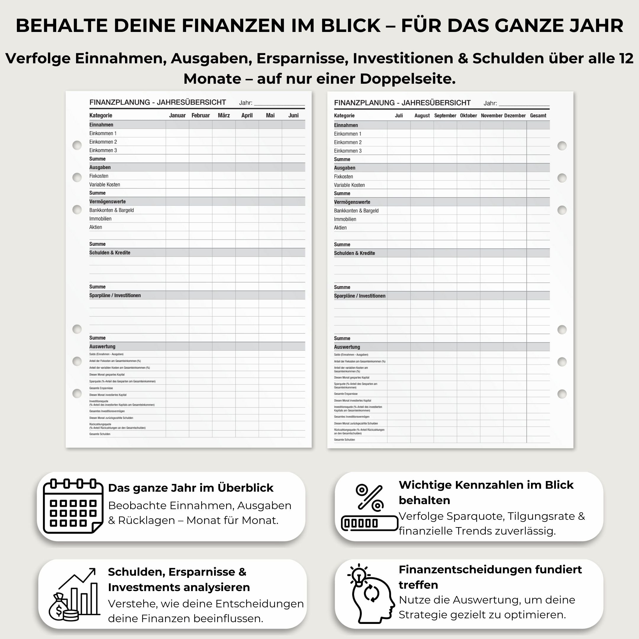 Finanzplanung - Einlagen (Deutsch)