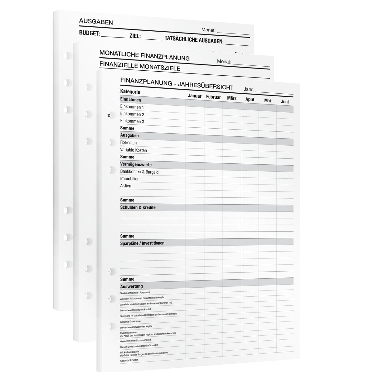 Finanzplanung - Einlagen (Deutsch)