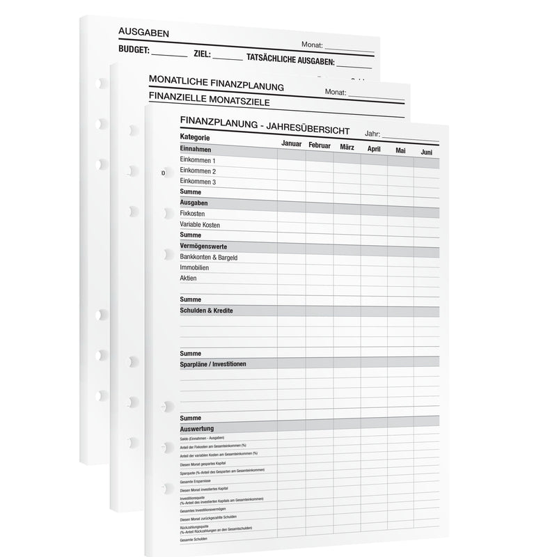 Finanzplanung - Einlagen (Deutsch)