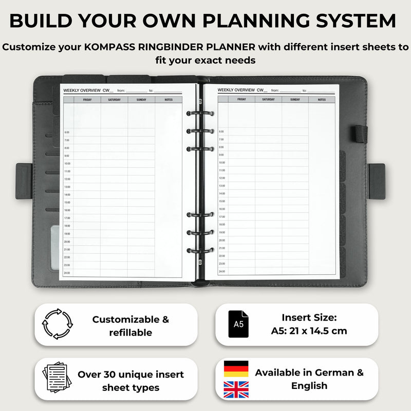 Pomodoro Planner - Insert Sheets (English)