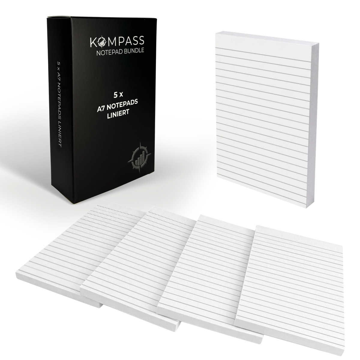 A7 Notepads - Liniert - 5 Stk