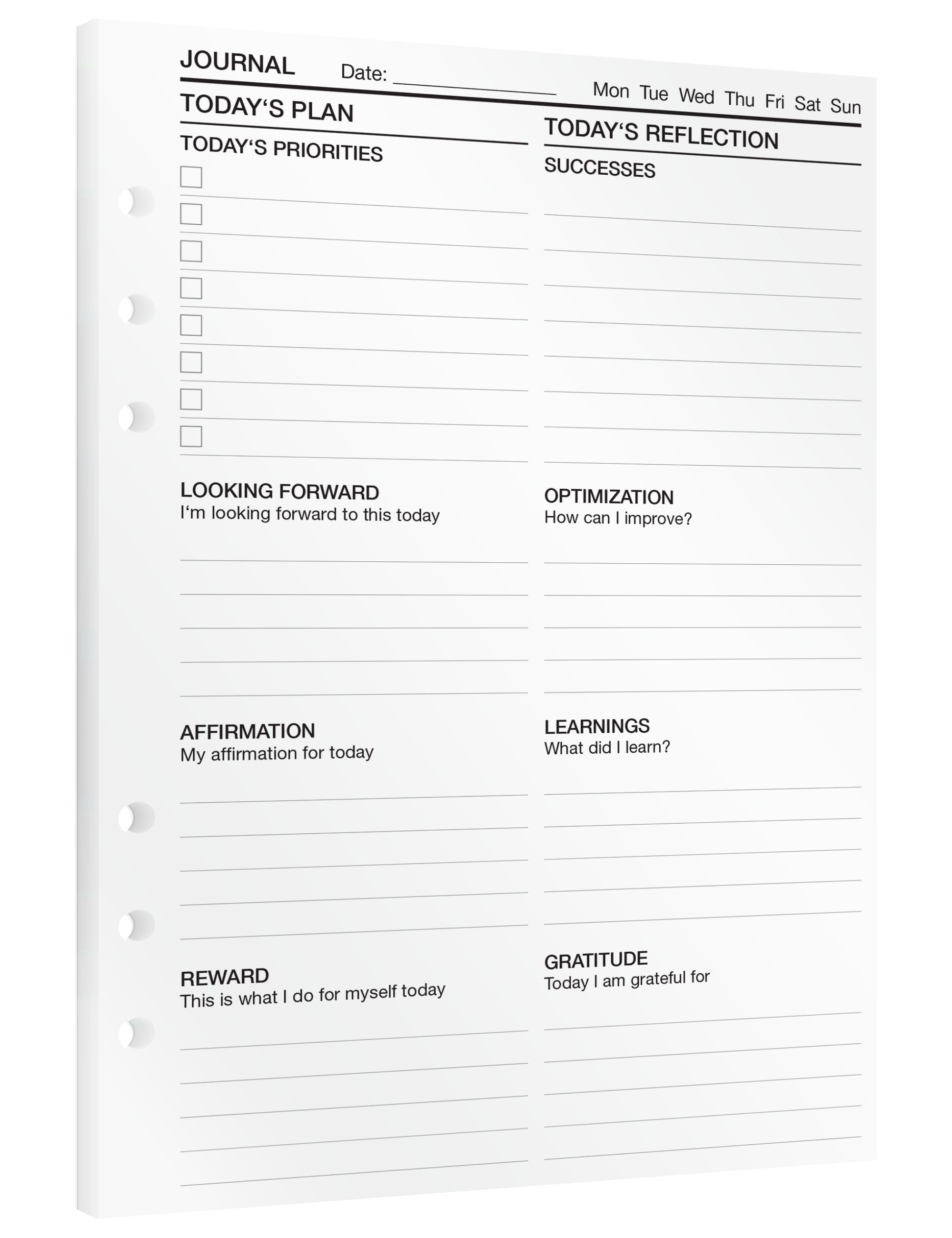 Journal - Insert Sheets (English)