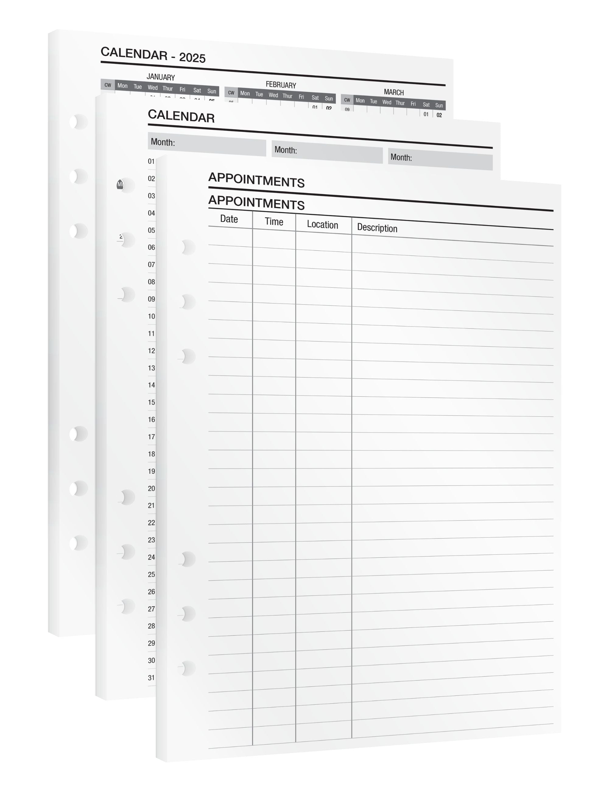 Calendar & Appointment Setting - Insert Sheets (English)