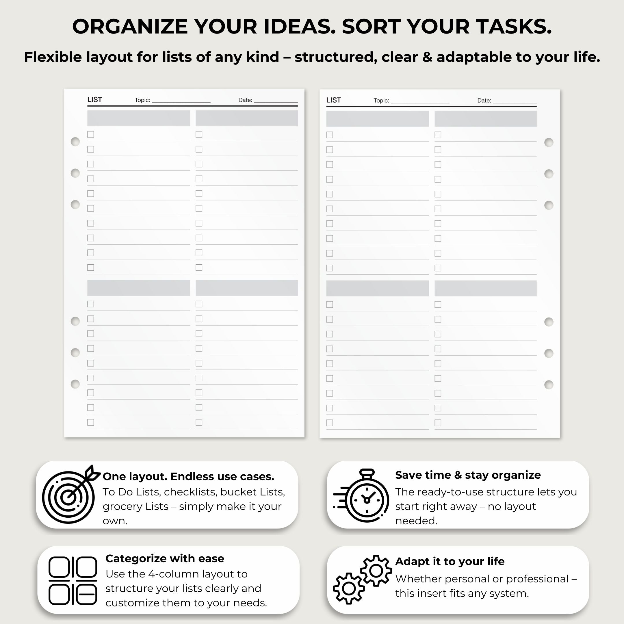 Lists - Insert Sheets (English)