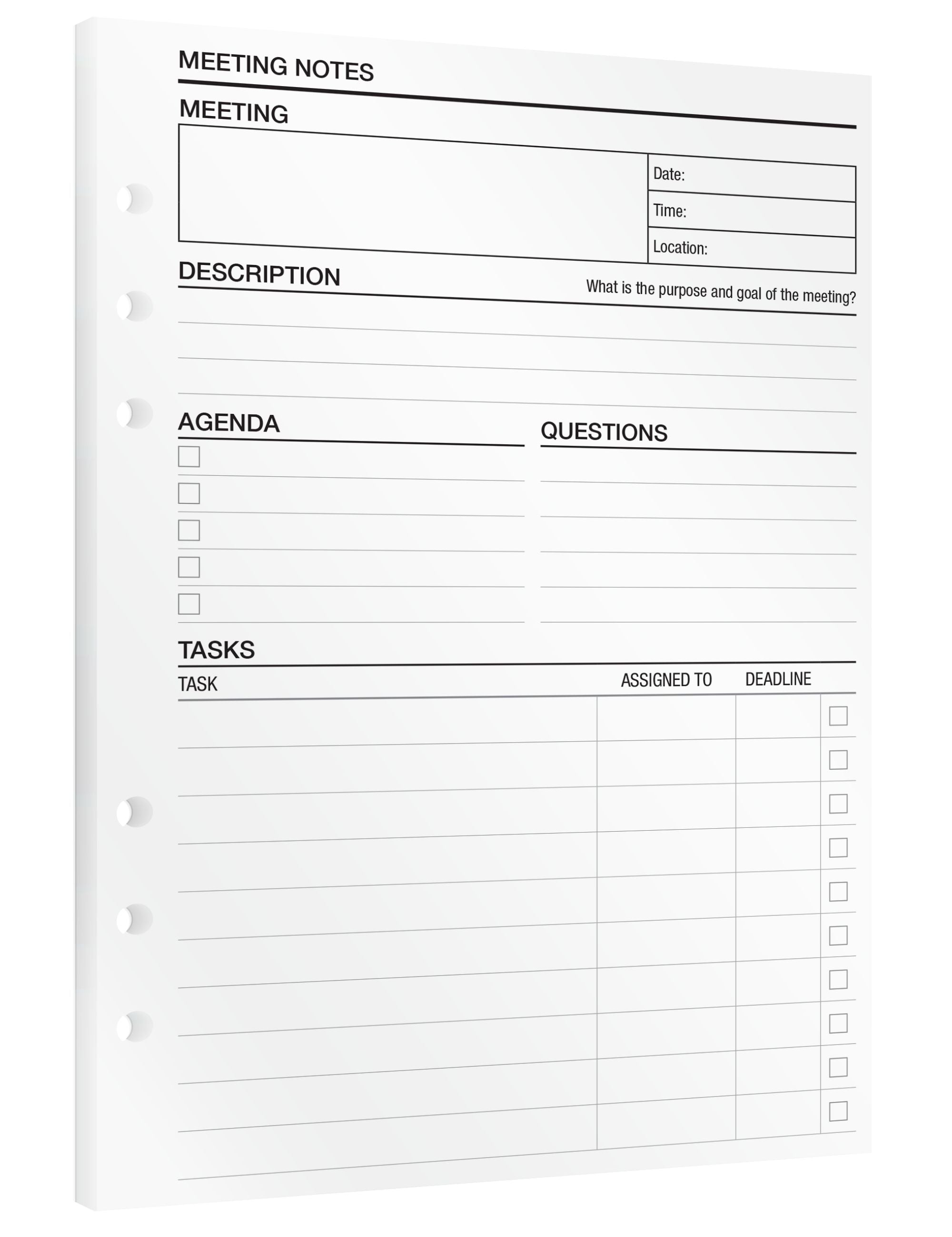 Meeting Notes - Insert Sheets (English)