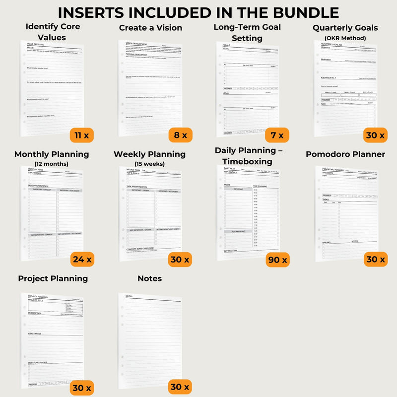 Refill Bundle - 3-Month Planning (English)