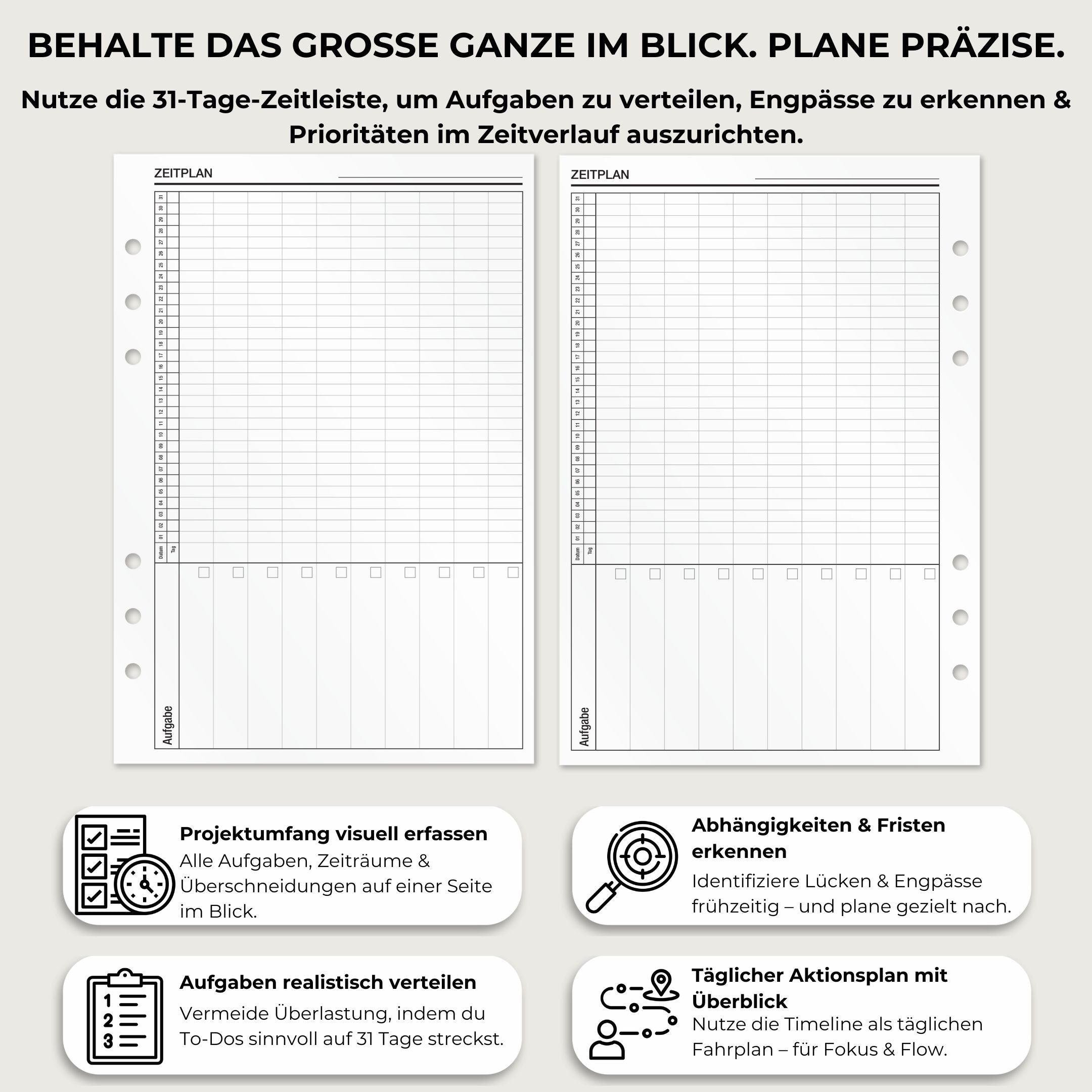 Projektplanung - Einlagen (Deutsch)