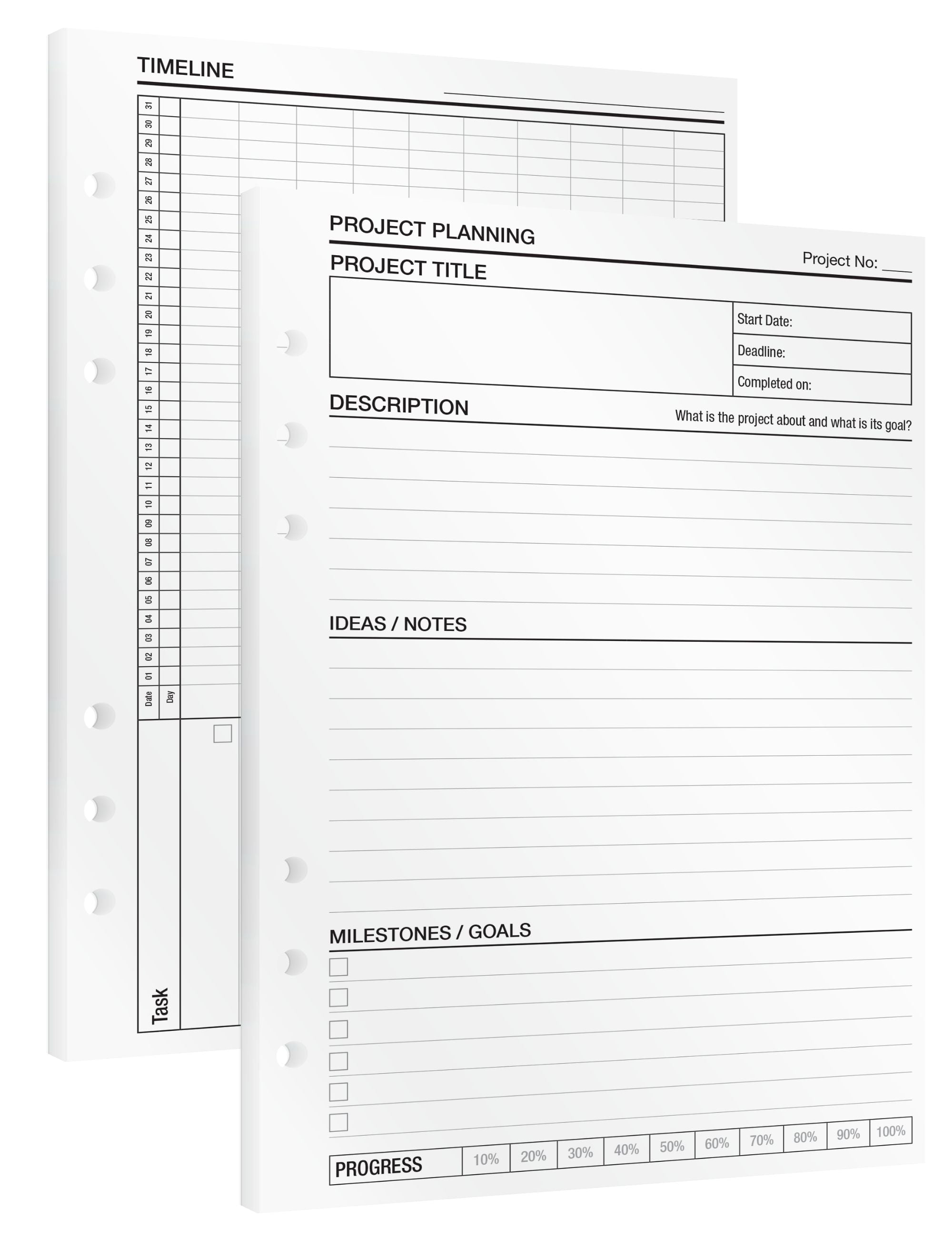 Project Planning - Insert Sheets (English)